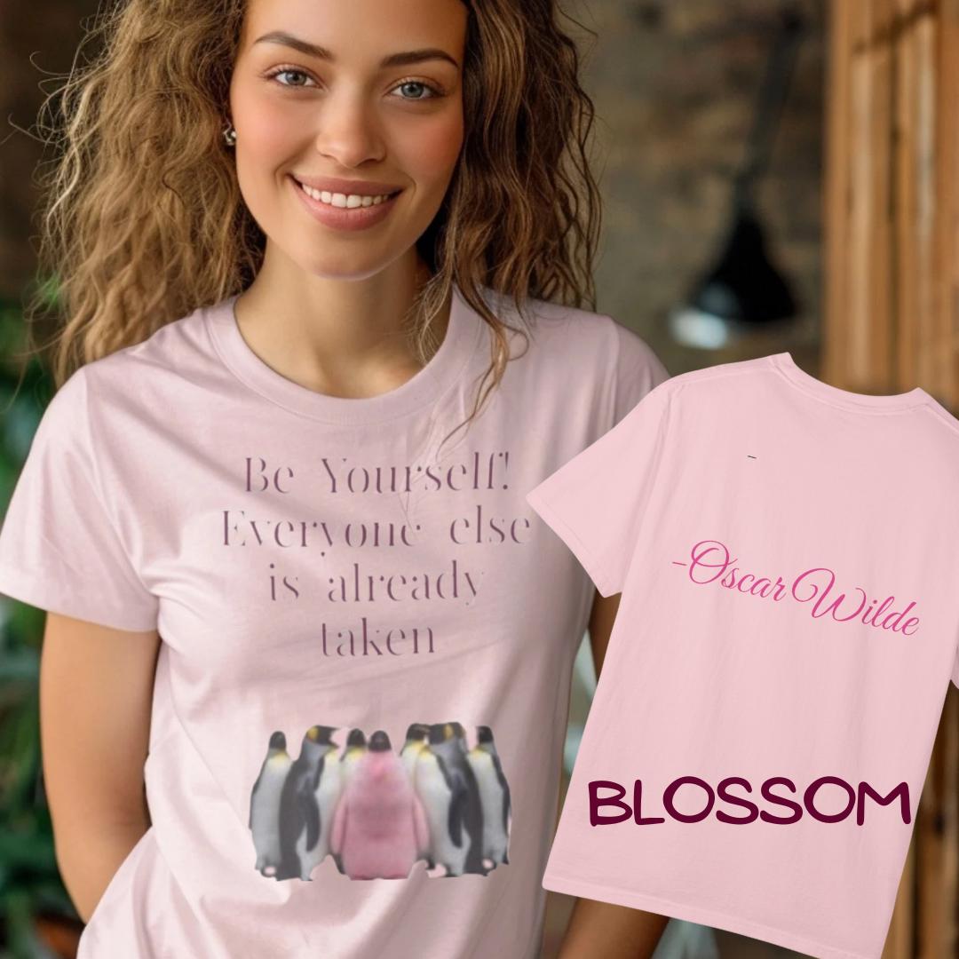 “Be Yourself Tee – Organic Cotton Unisex Shirt with Oscar Wilde Quote (S–4X)”