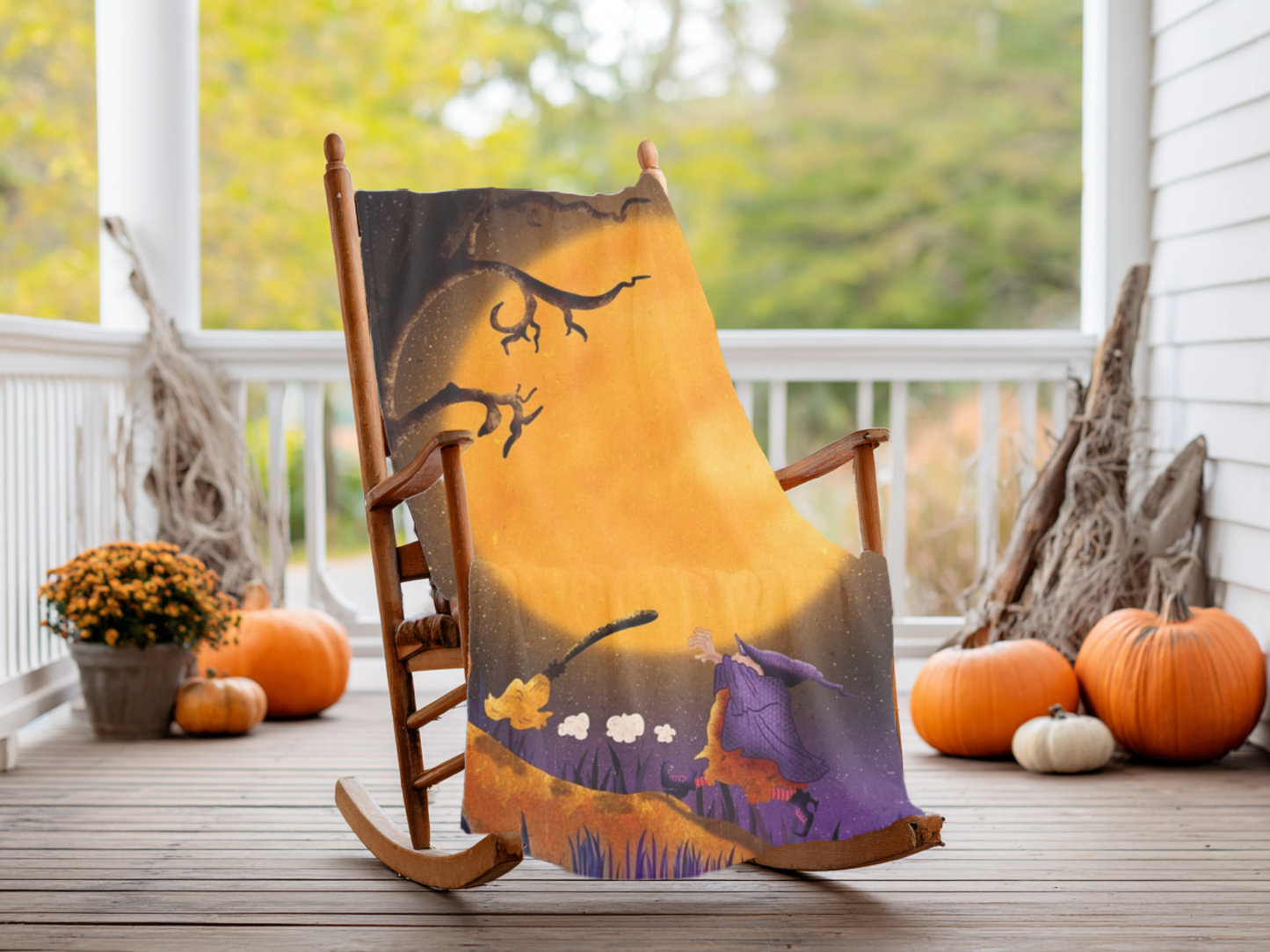 Moonlit Witch Blanket β Halloween Kids Throw