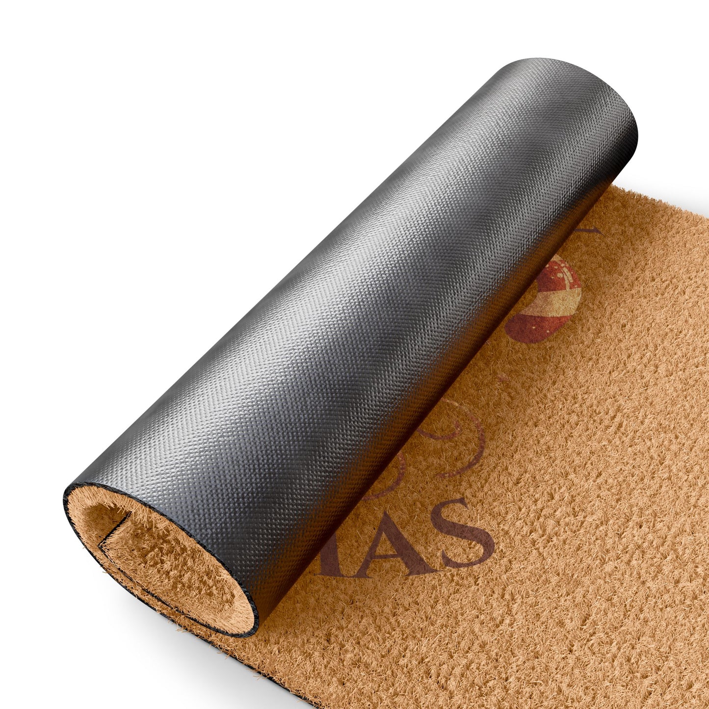 Merry & Bright Christmas Doormat – Festive Holiday Welcome Mat with Candy Cane Charm Ocean Petal Studio