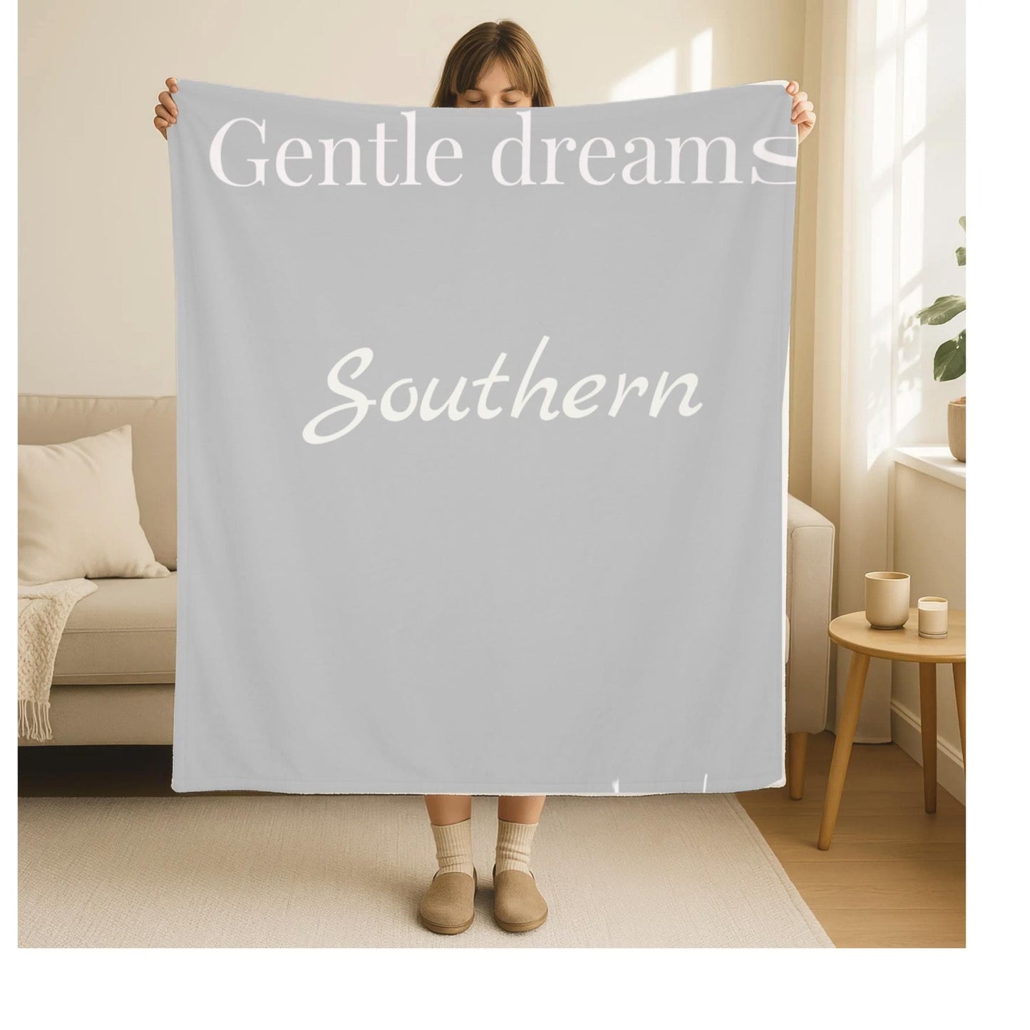 “Moonlit Flowers Velveteen Blanket –Romantic Bedroom Decor”