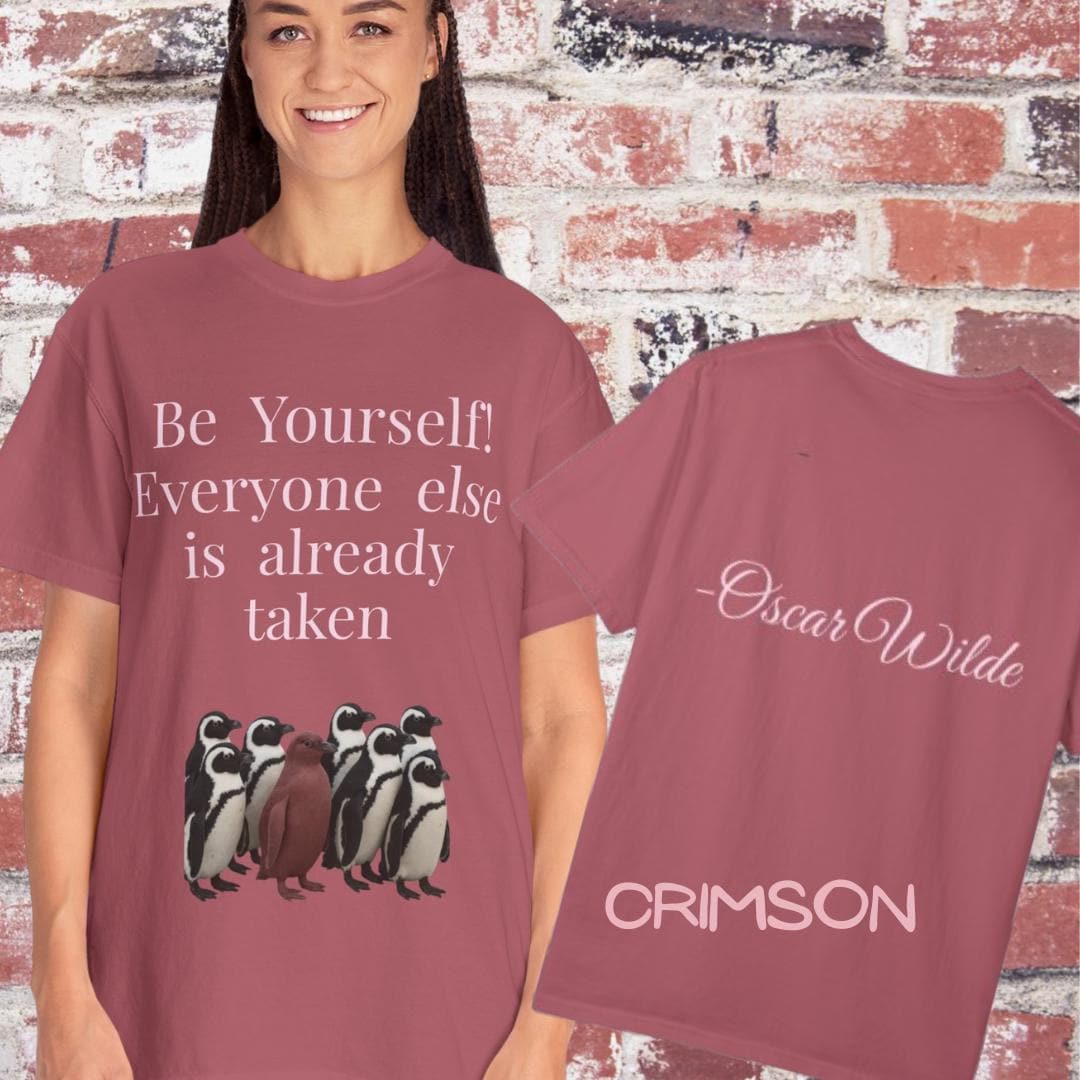 “Be Yourself Tee – Organic Cotton Unisex Shirt with Oscar Wilde Quote (S–4X)”