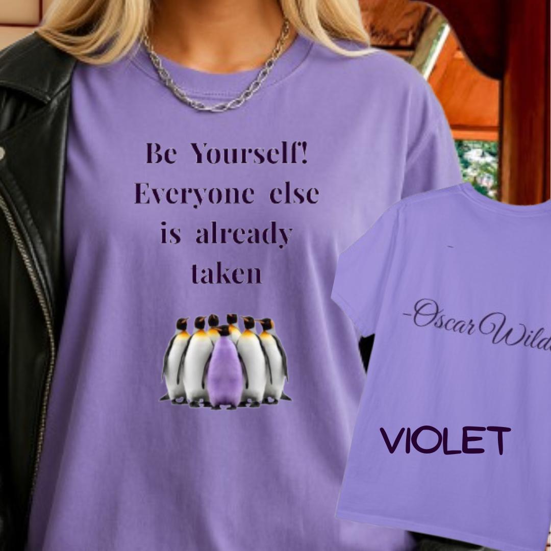 “Be Yourself Tee – Organic Cotton Unisex Shirt with Oscar Wilde Quote (S–4X)”
