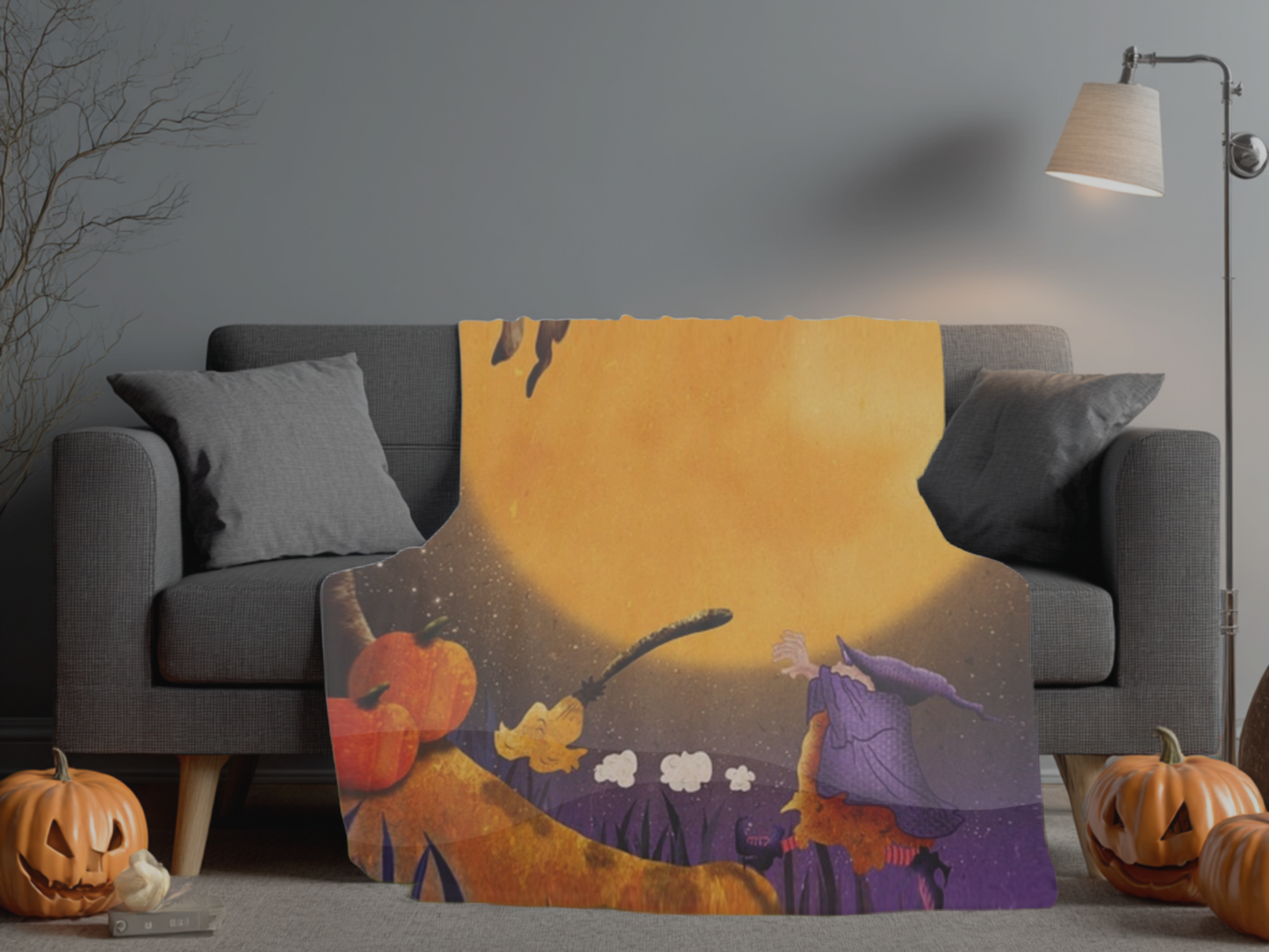 Moonlit Witch Blanket β Halloween Kids Throw