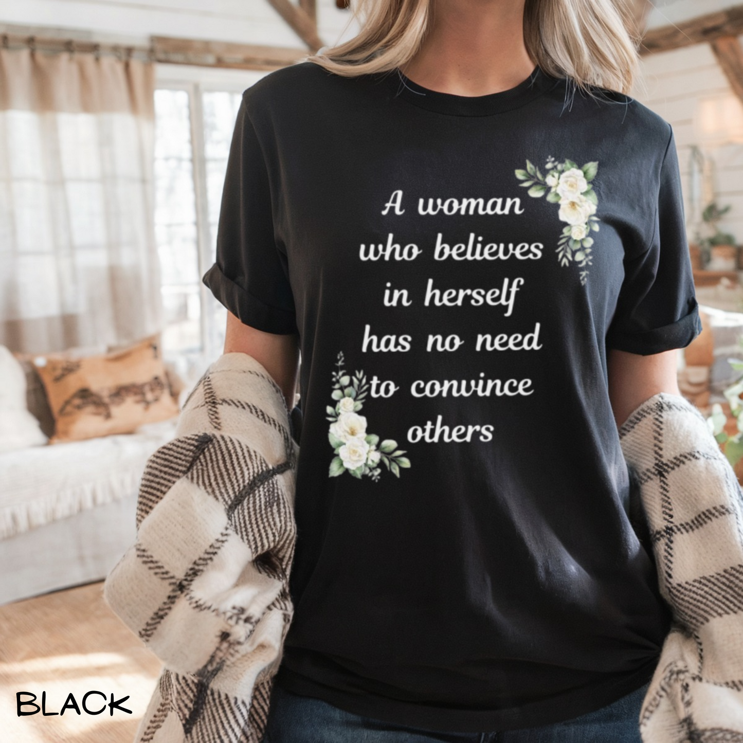 Believe in Yourself Tee – Inspirational Cotton Shirt for Women