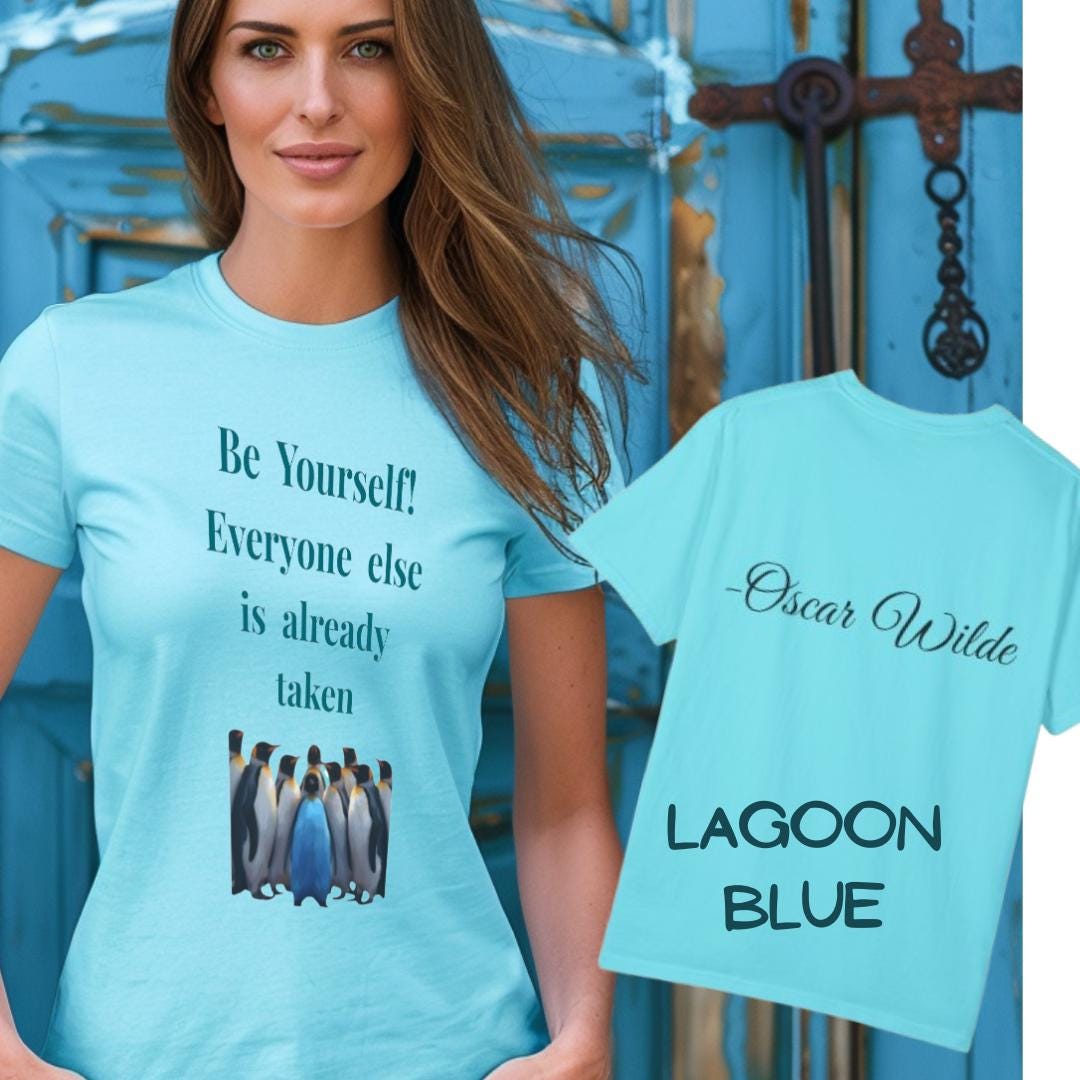 “Be Yourself Tee – Organic Cotton Unisex Shirt with Oscar Wilde Quote (S–4X)”