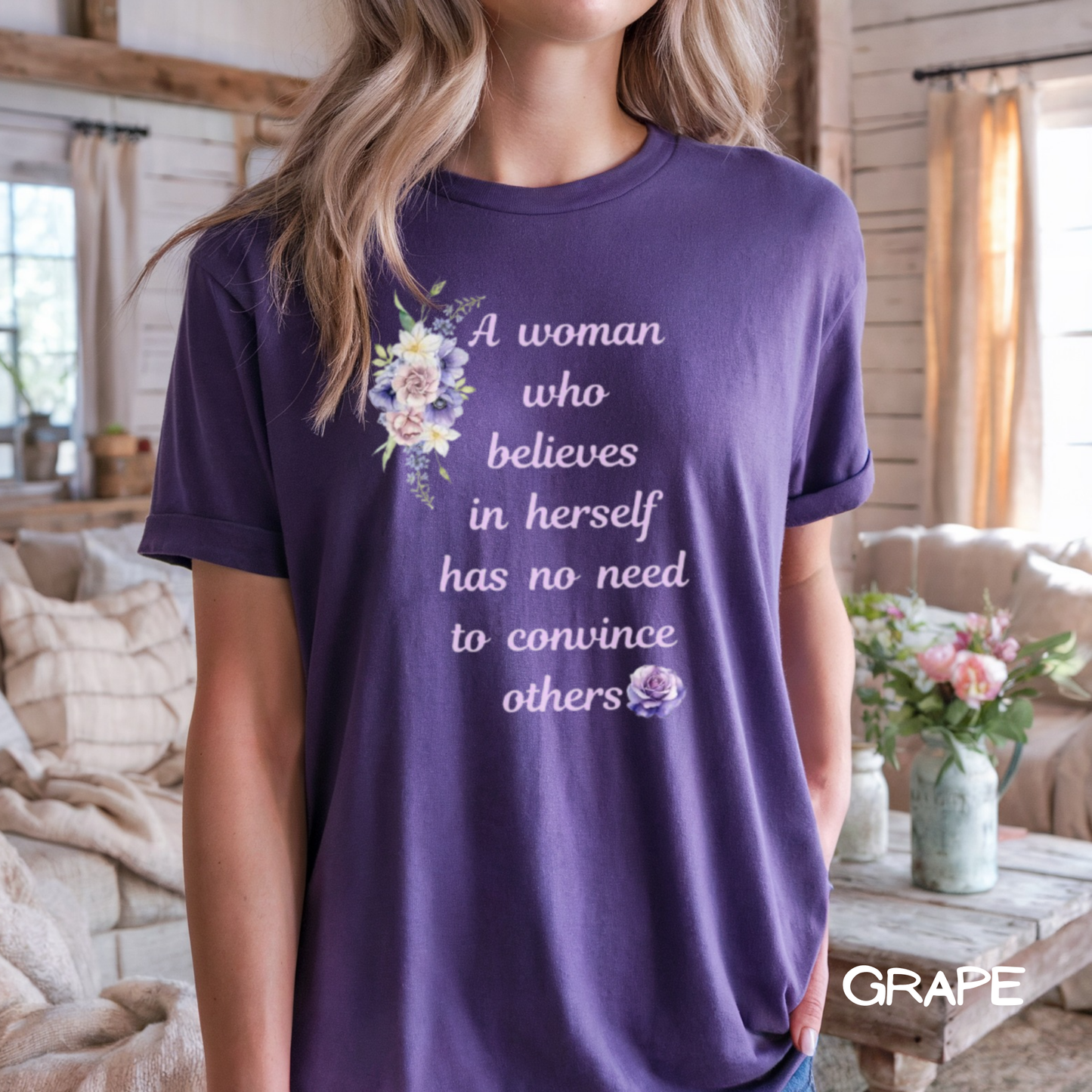 Believe in Yourself Tee – Inspirational Cotton Shirt for Women
