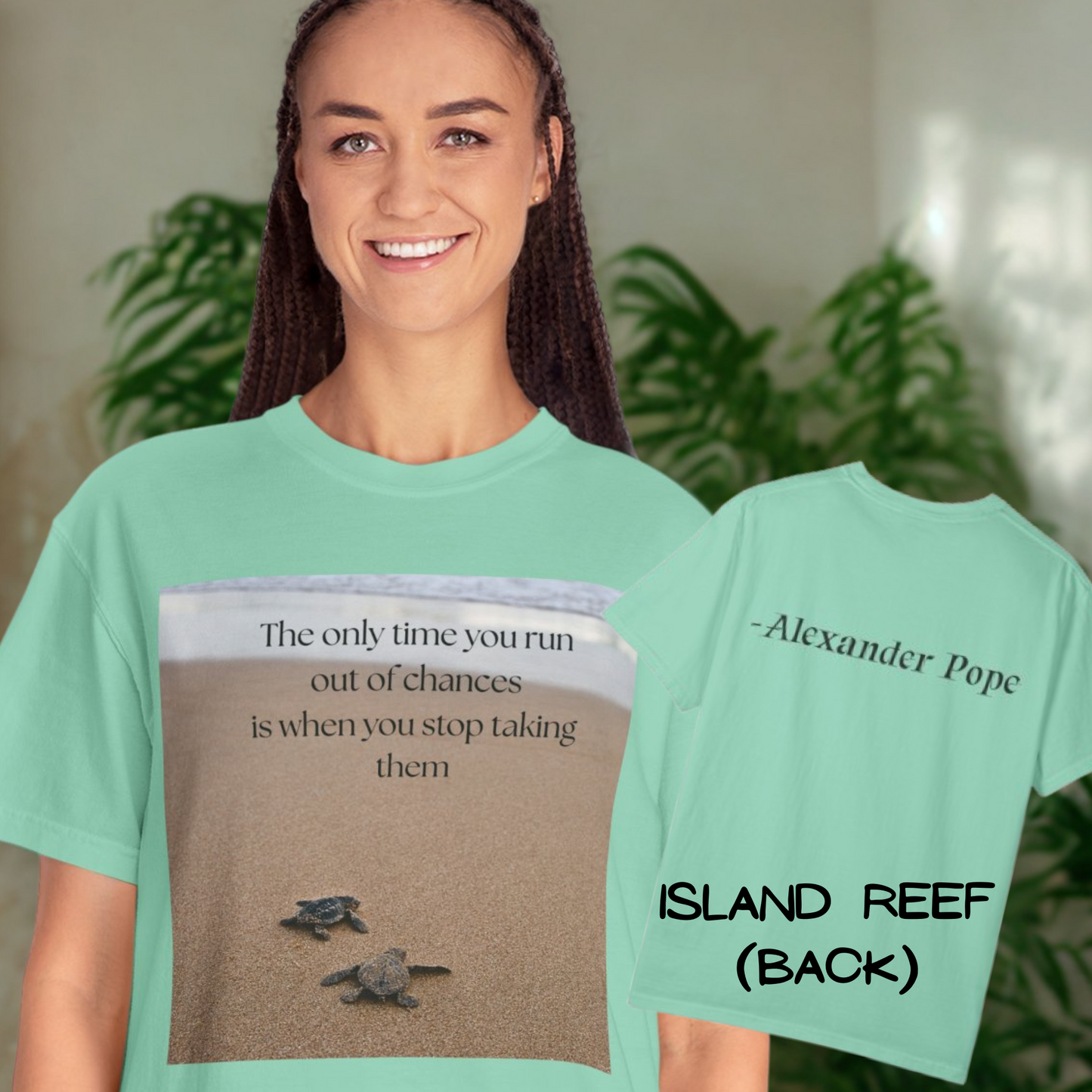“Motivational Quote Tee – Garment-Dyed Cotton Comfort for Everyday Courage”