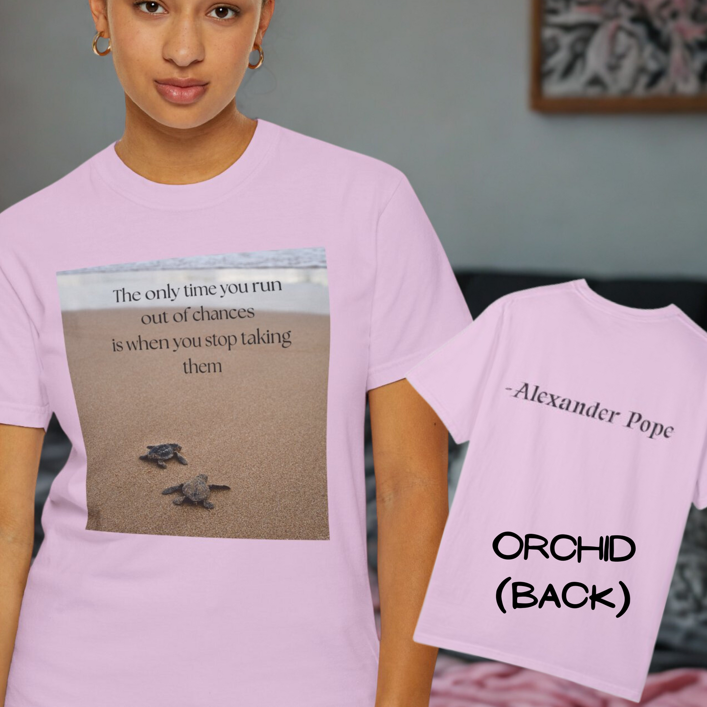 “Motivational Quote Tee – Garment-Dyed Cotton Comfort for Everyday Courage”
