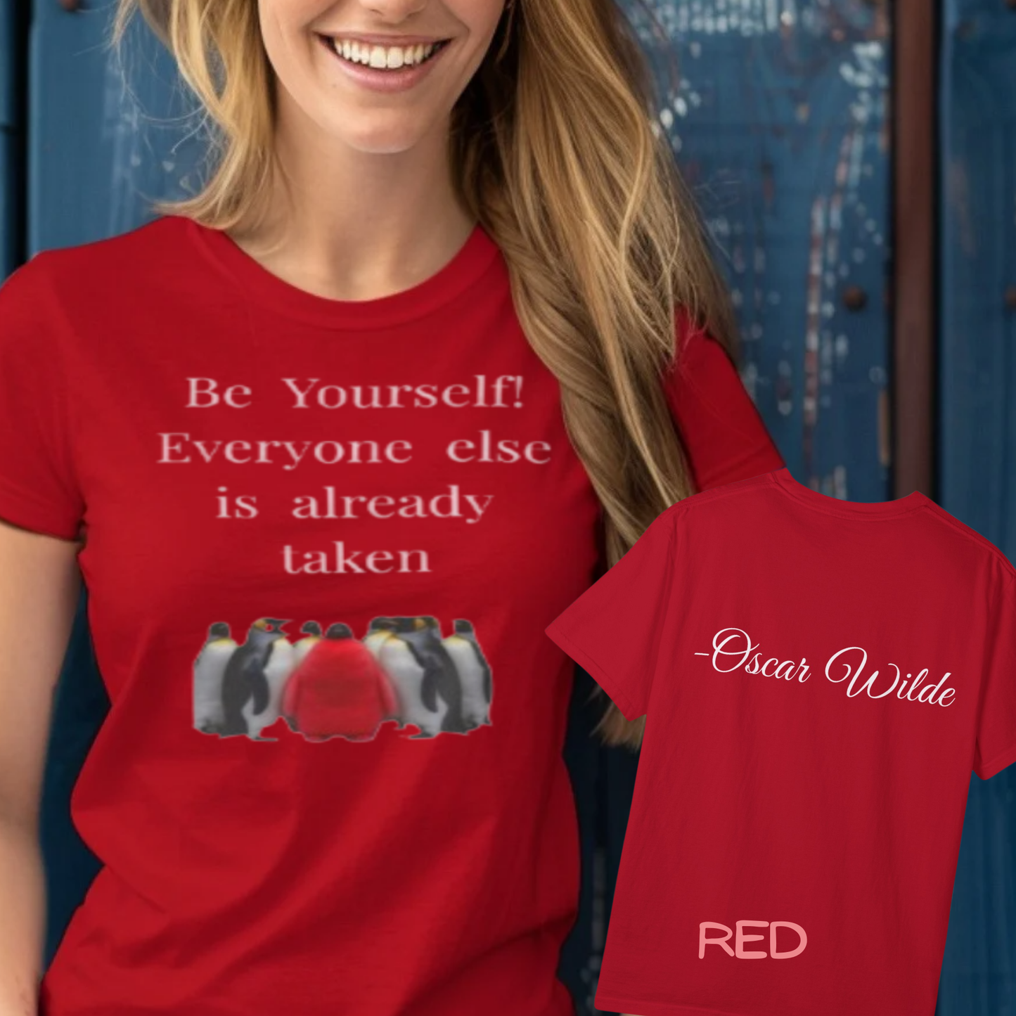 “Be Yourself Tee – Garment-Dyed Unisex Shirt with Oscar Wilde Quote”
