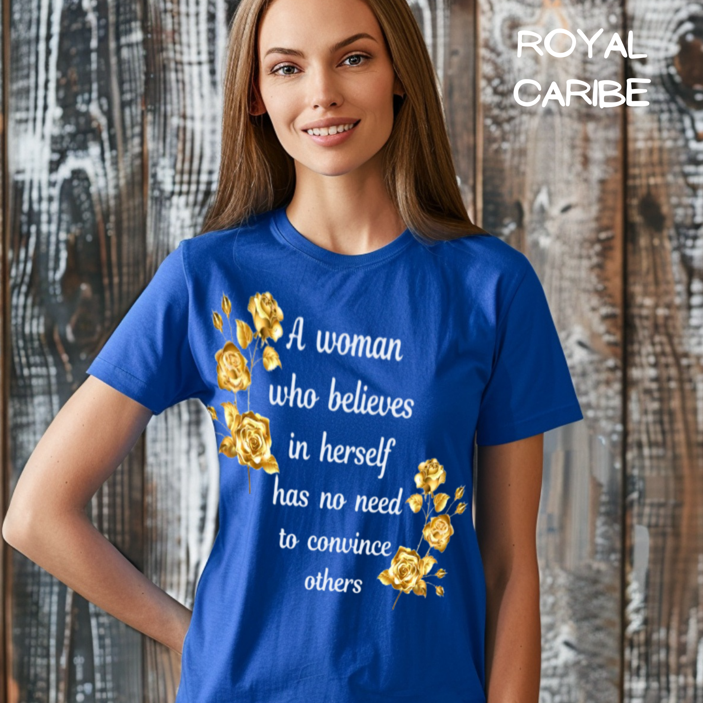 “Self-Love Tee – ‘A Woman Who Believes in Herself’ in Soft Garment-Dyed Colors”