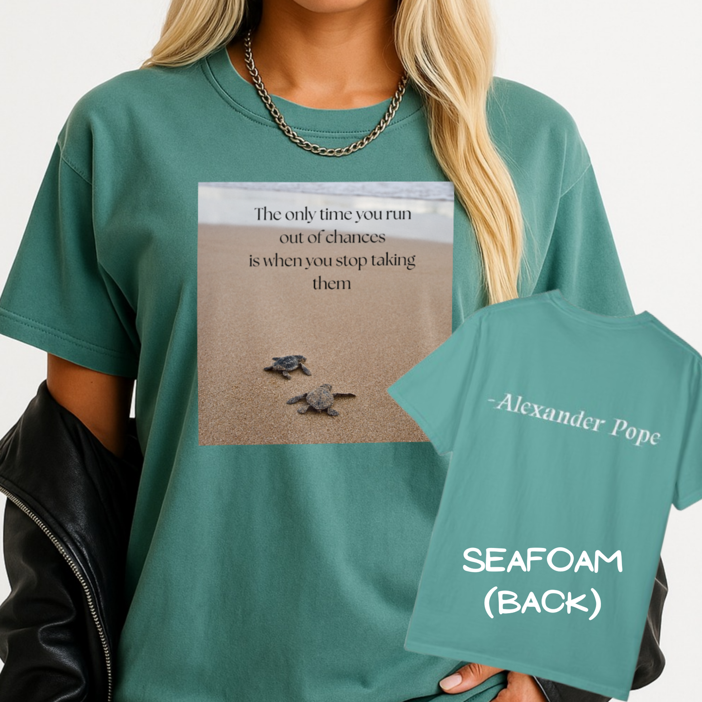 “Motivational Quote Tee – Garment-Dyed Cotton Comfort for Everyday Courage”