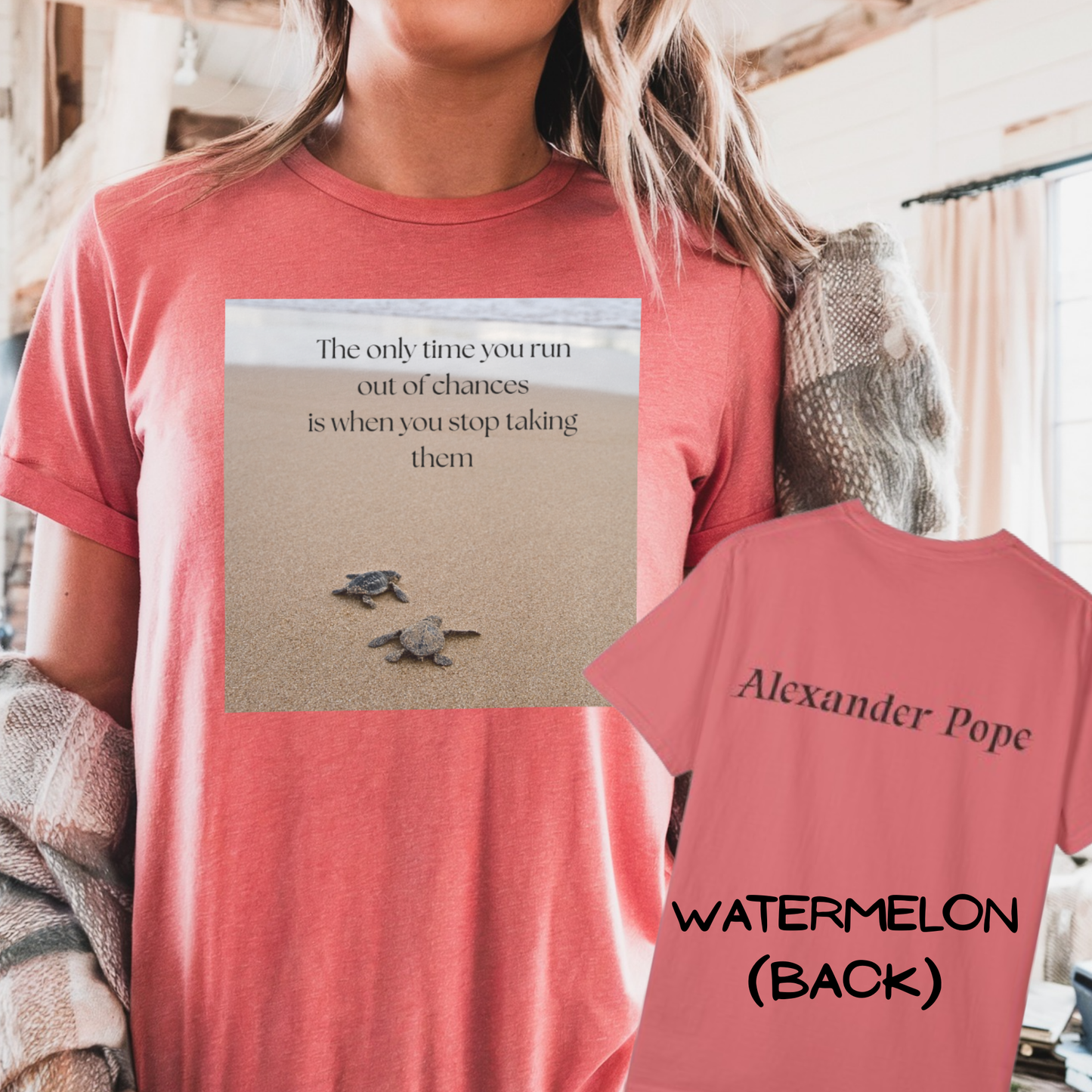 “Motivational Quote Tee – Garment-Dyed Cotton Comfort for Everyday Courage”