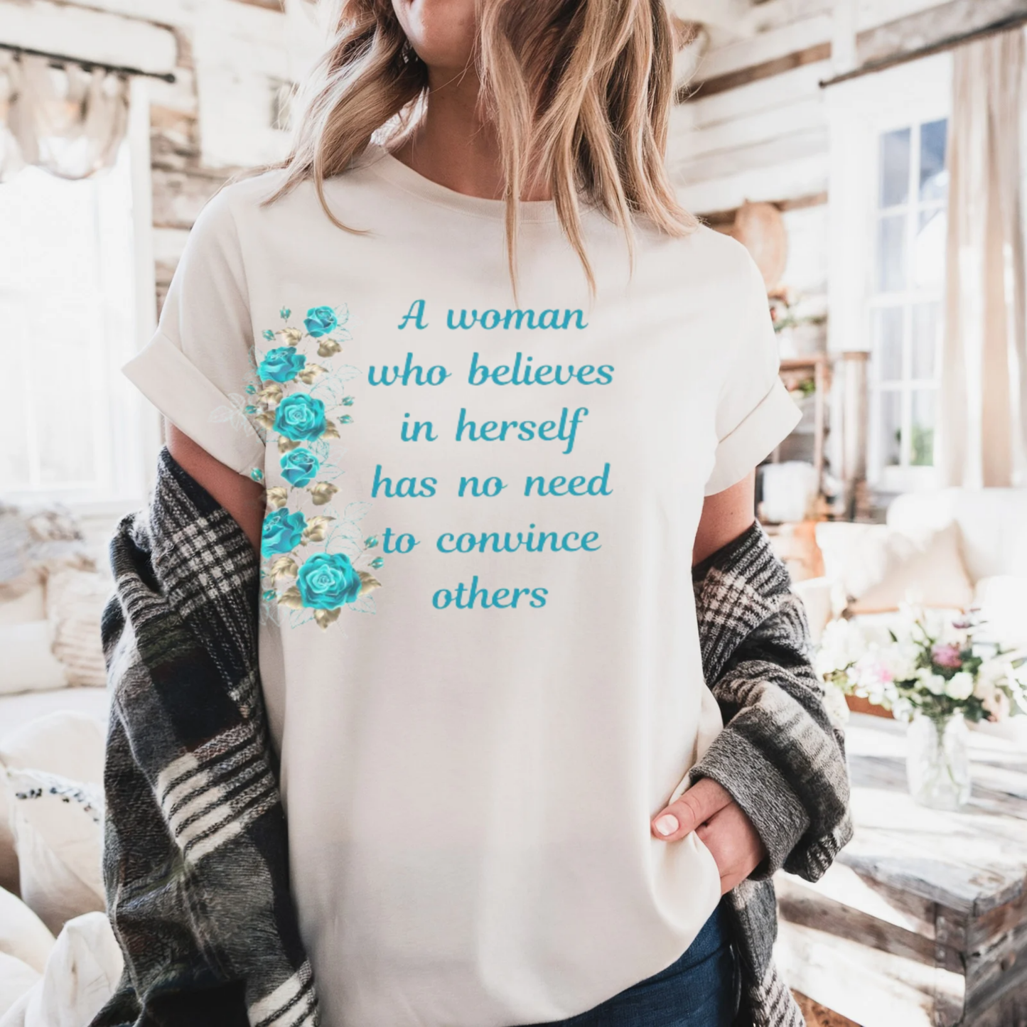 Believe in Yourself Tee – Inspirational Cotton Shirt for Women