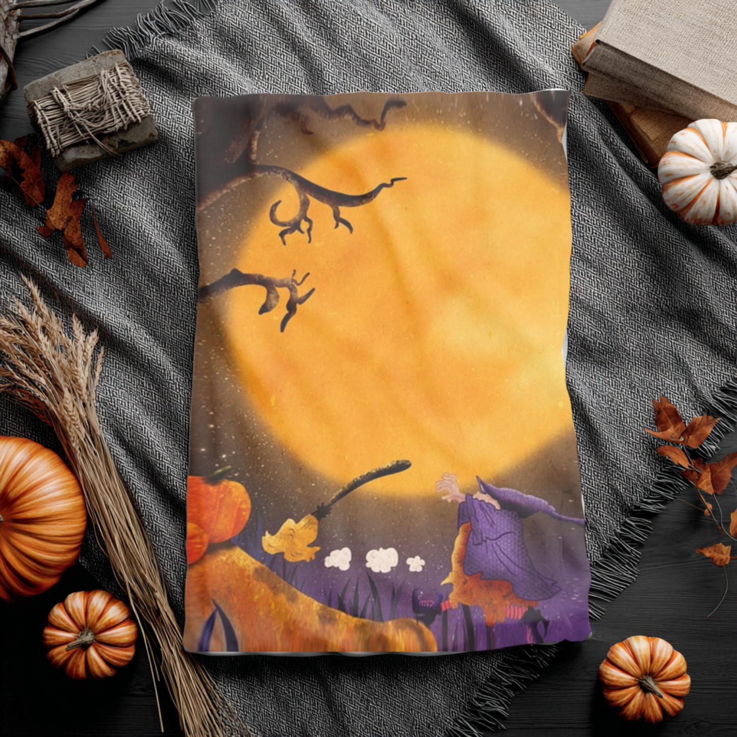 Moonlit Witch Blanket β Halloween Kids Throw