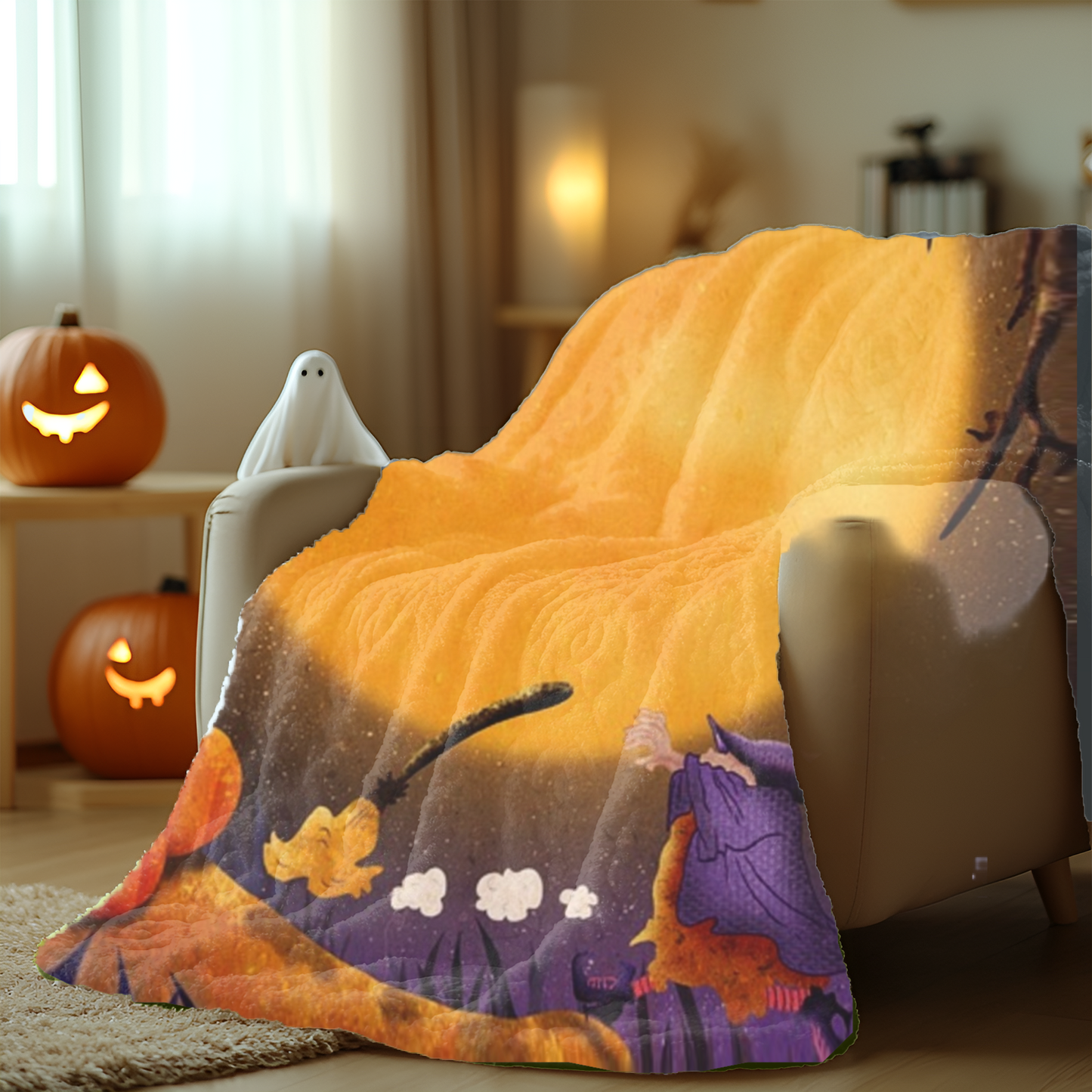 Moonlit Witch Blanket β Halloween Kids Throw