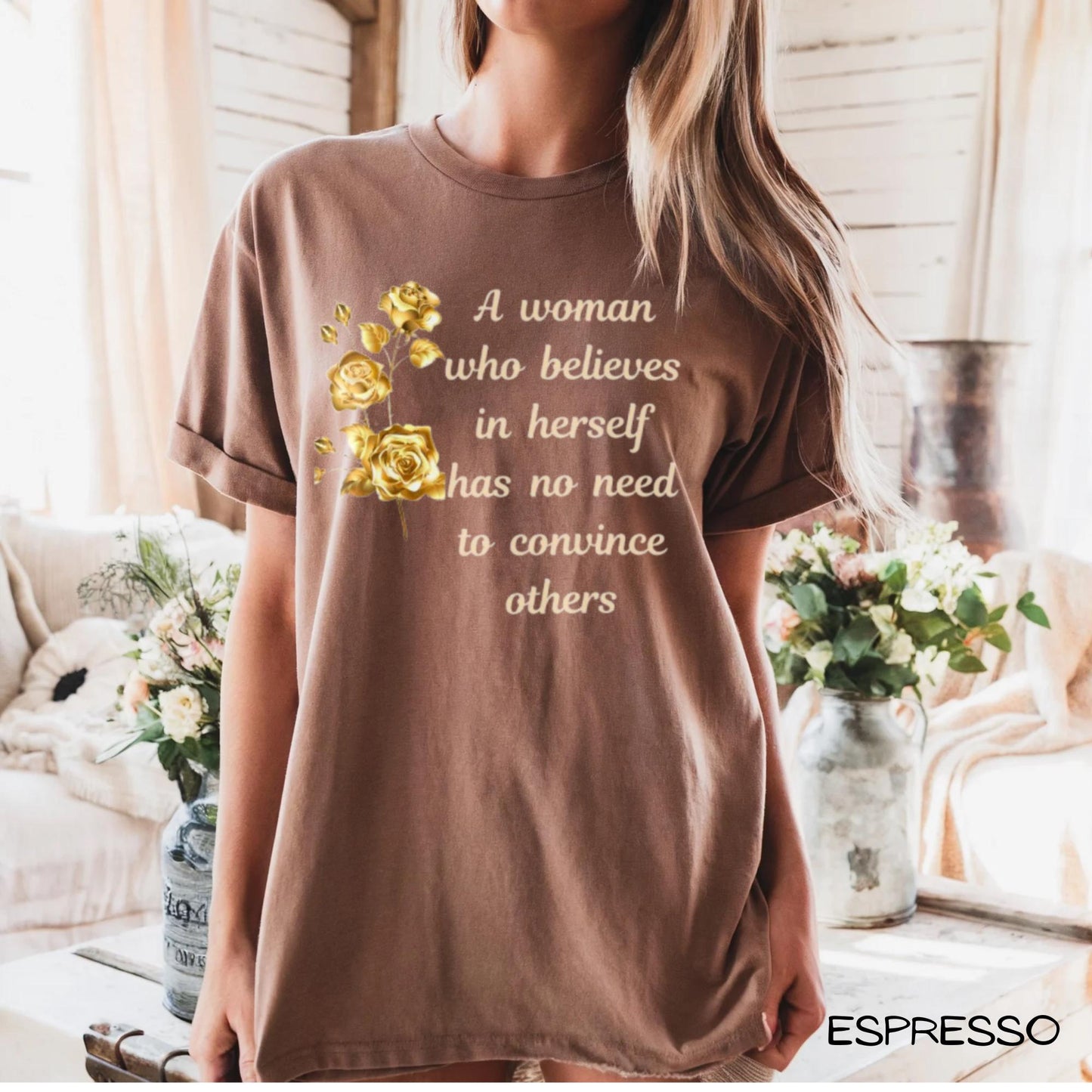 Believe in Yourself Tee – Inspirational Cotton Shirt for Women