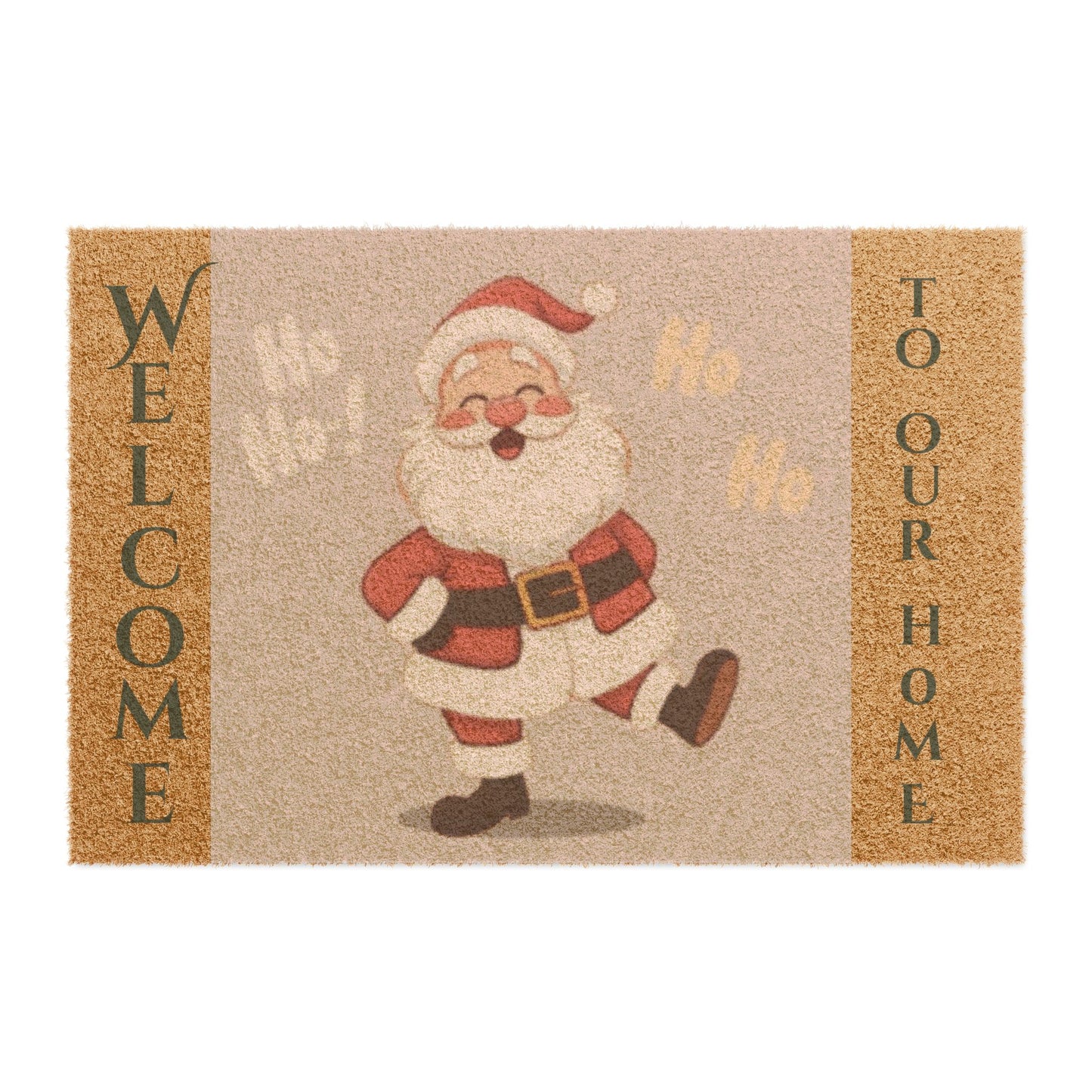 Festive Santa Entrance Mat – Christmas Welcome Doormat for Porch or Entryway  Ocean Petal Studio