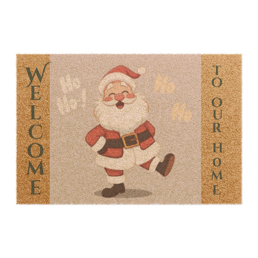 Festive Santa Entrance Mat – Christmas Welcome Doormat for Porch or Entryway  Ocean Petal Studio