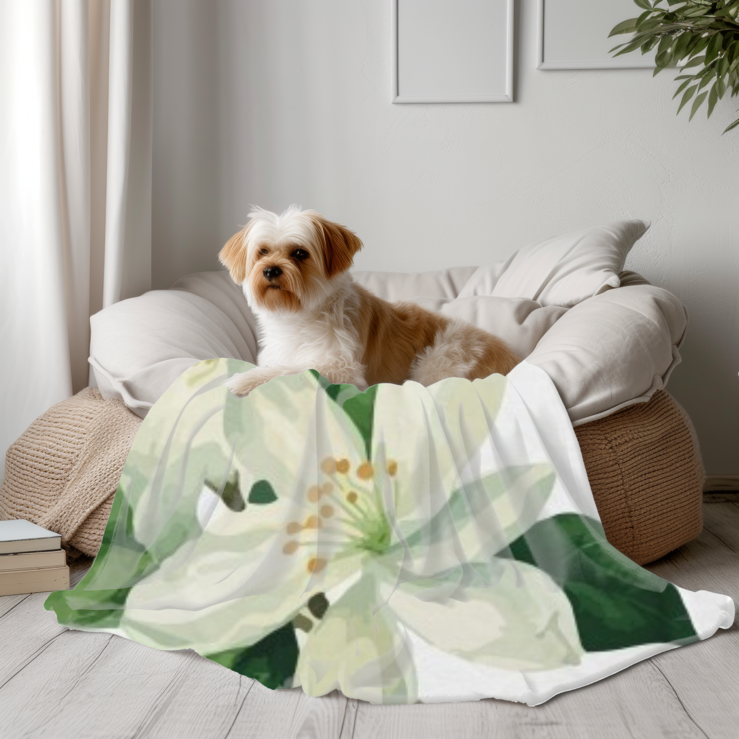 “Wrapped in Bloom” – Cozy Floral Plush Blanket for Comfort Lovers  Ocean Petal Studio