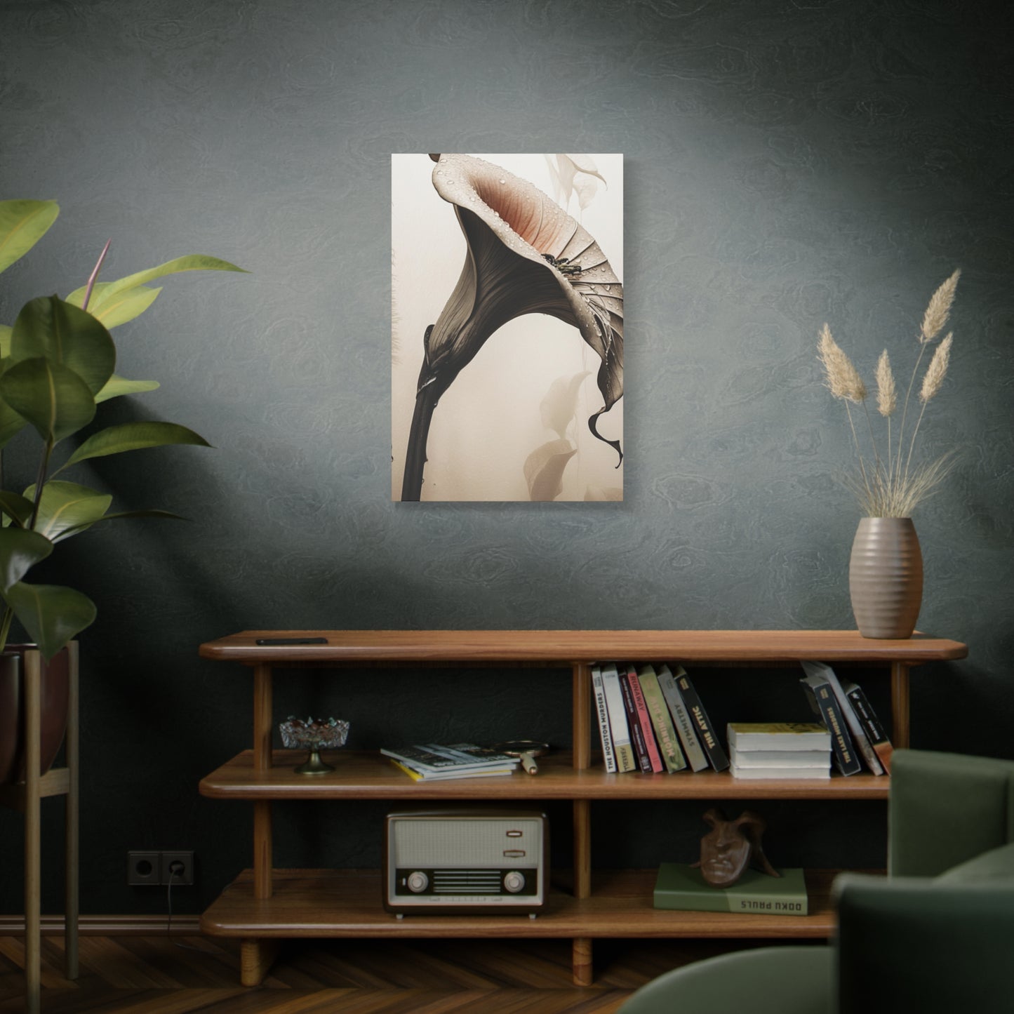 Misty Calla Lily Canvas Print | Elegant Floral Wall Art | Calming Botanical Decor | 9 Sizes Available