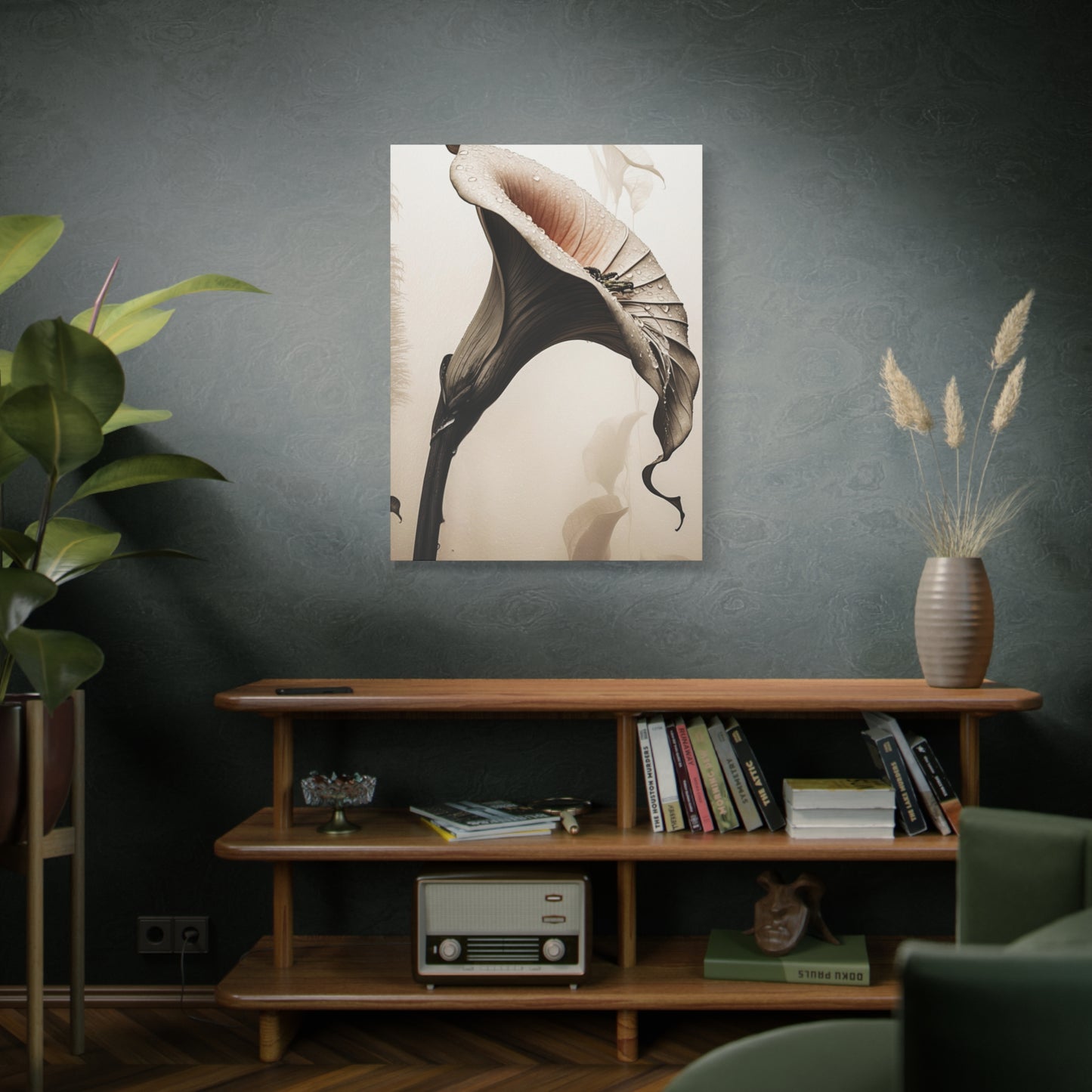 Misty Calla Lily Canvas Print | Elegant Floral Wall Art | Calming Botanical Decor | 9 Sizes Available