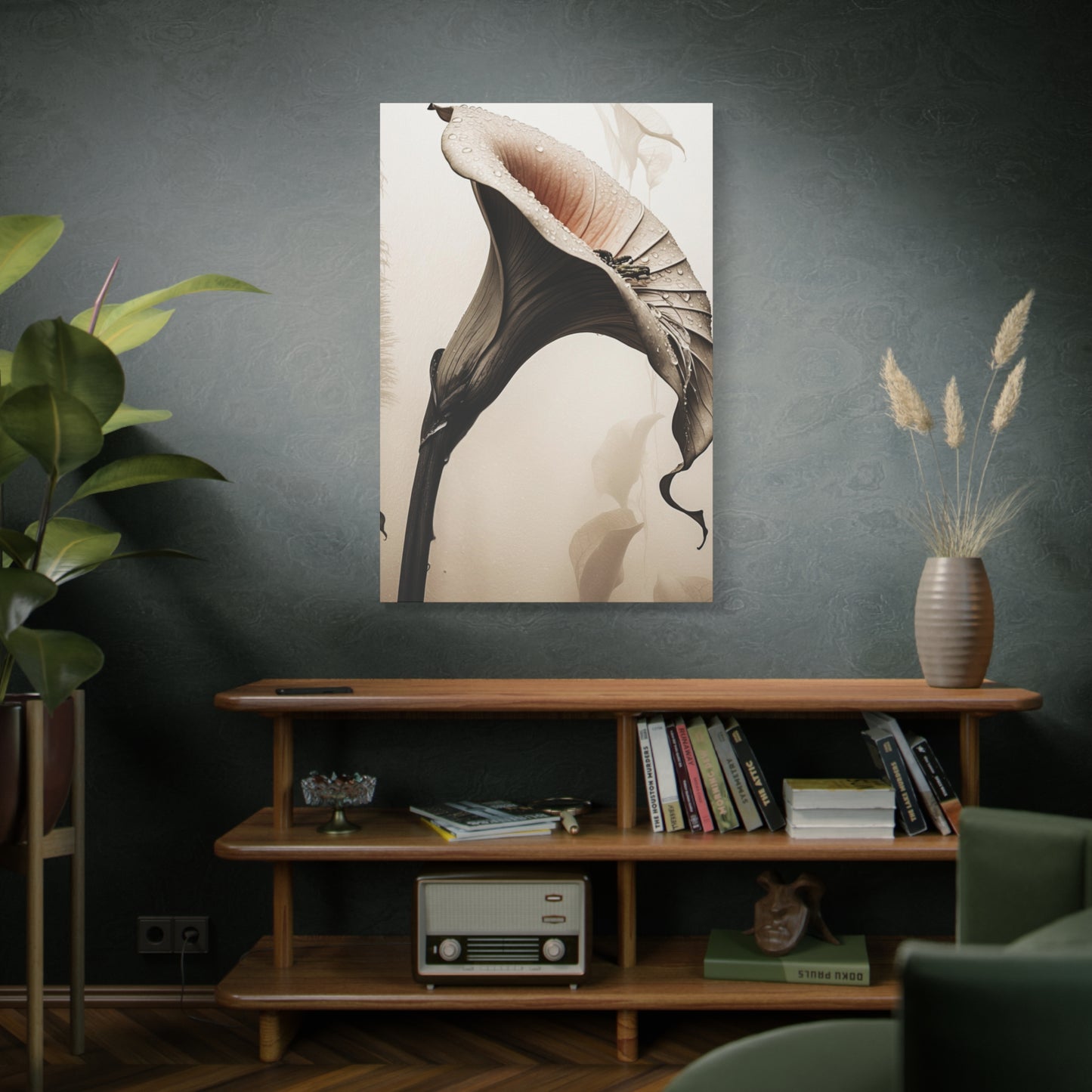 Misty Calla Lily Canvas Print | Elegant Floral Wall Art | Calming Botanical Decor | 9 Sizes Available