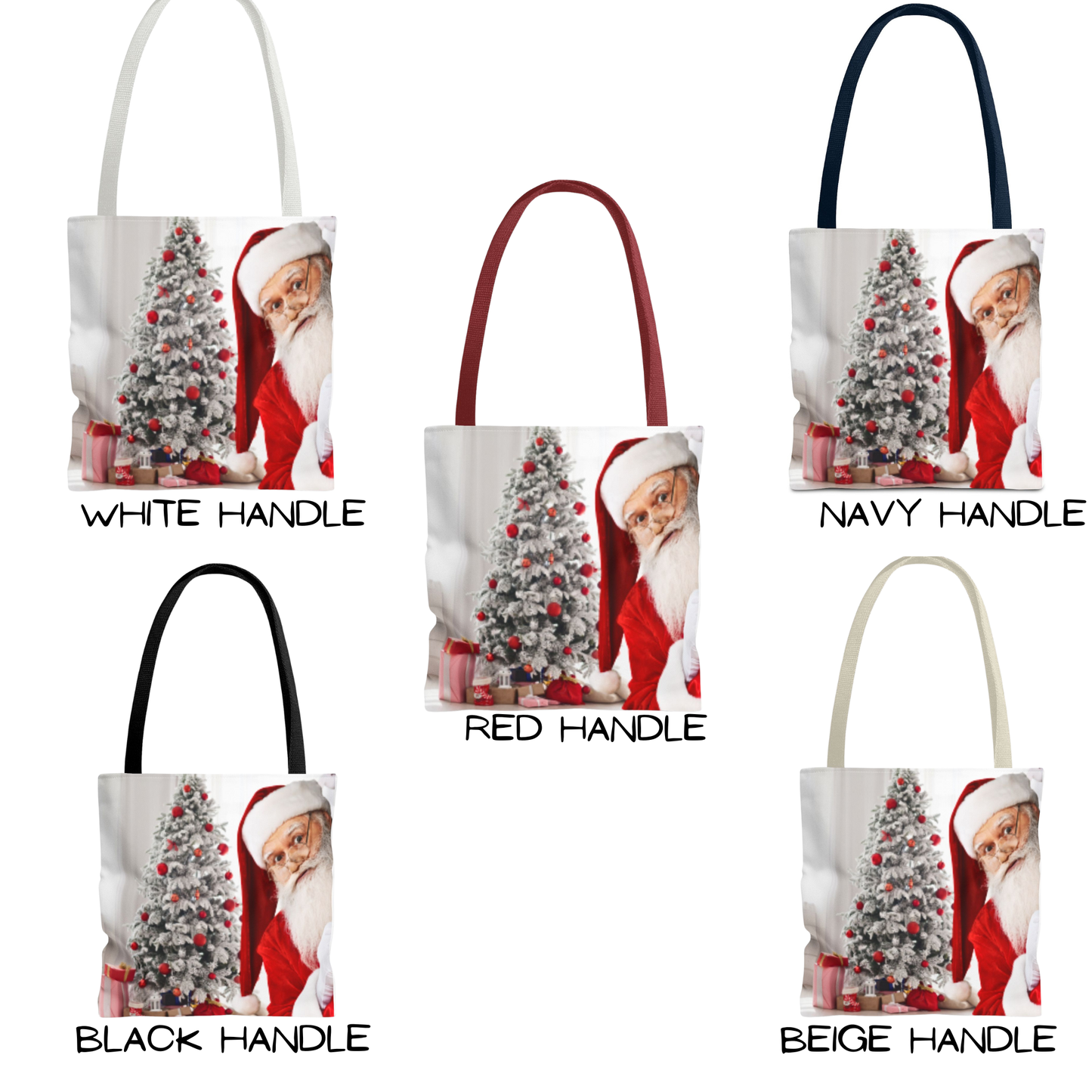 Festive Santa Tote – Holiday Carryall for Gifts, Gatherings & Cheer