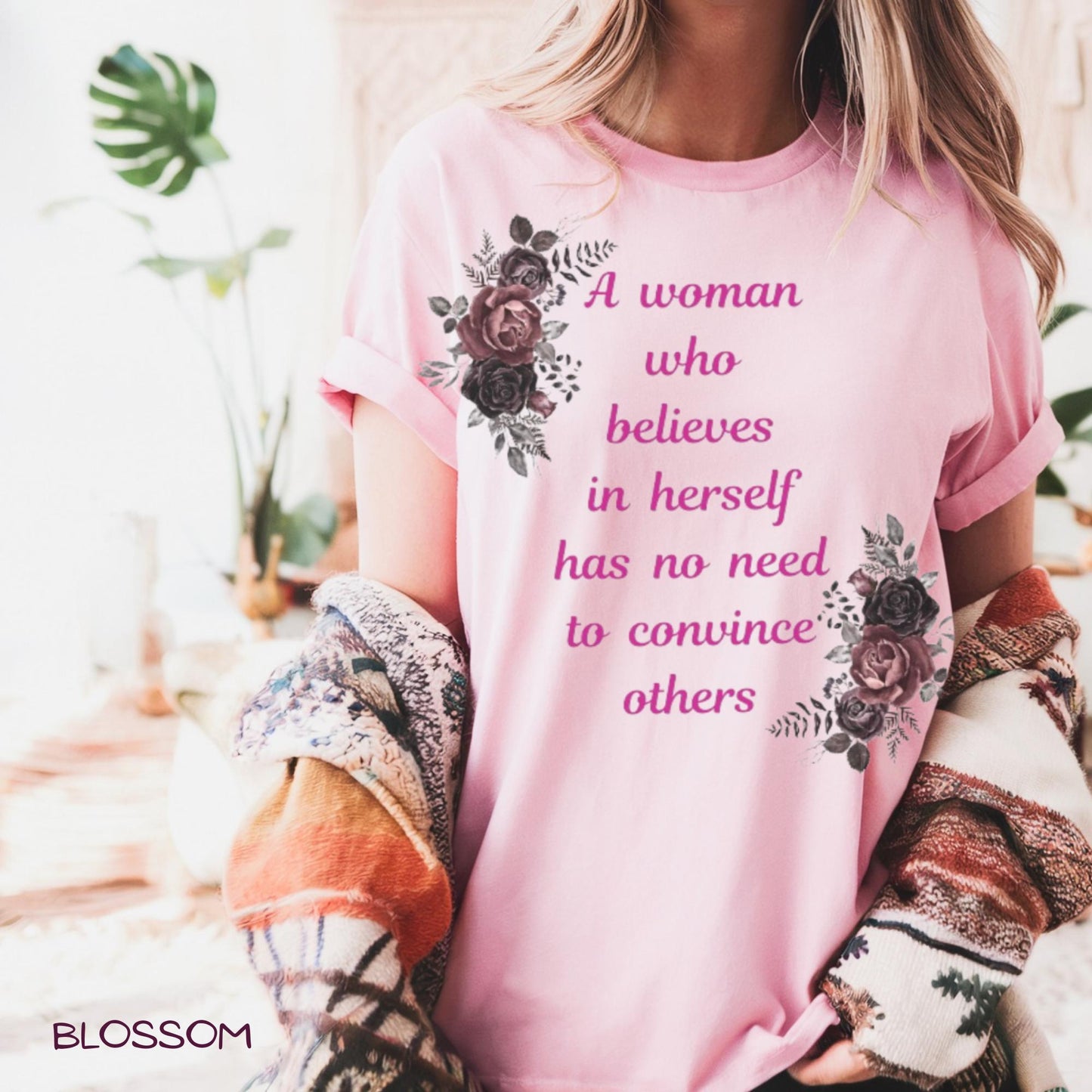 Believe in Yourself Tee – Inspirational Cotton Shirt for Women