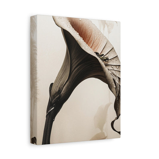 Misty Calla Lily Canvas Print | Elegant Floral Wall Art | Calming Botanical Decor | 9 Sizes Available