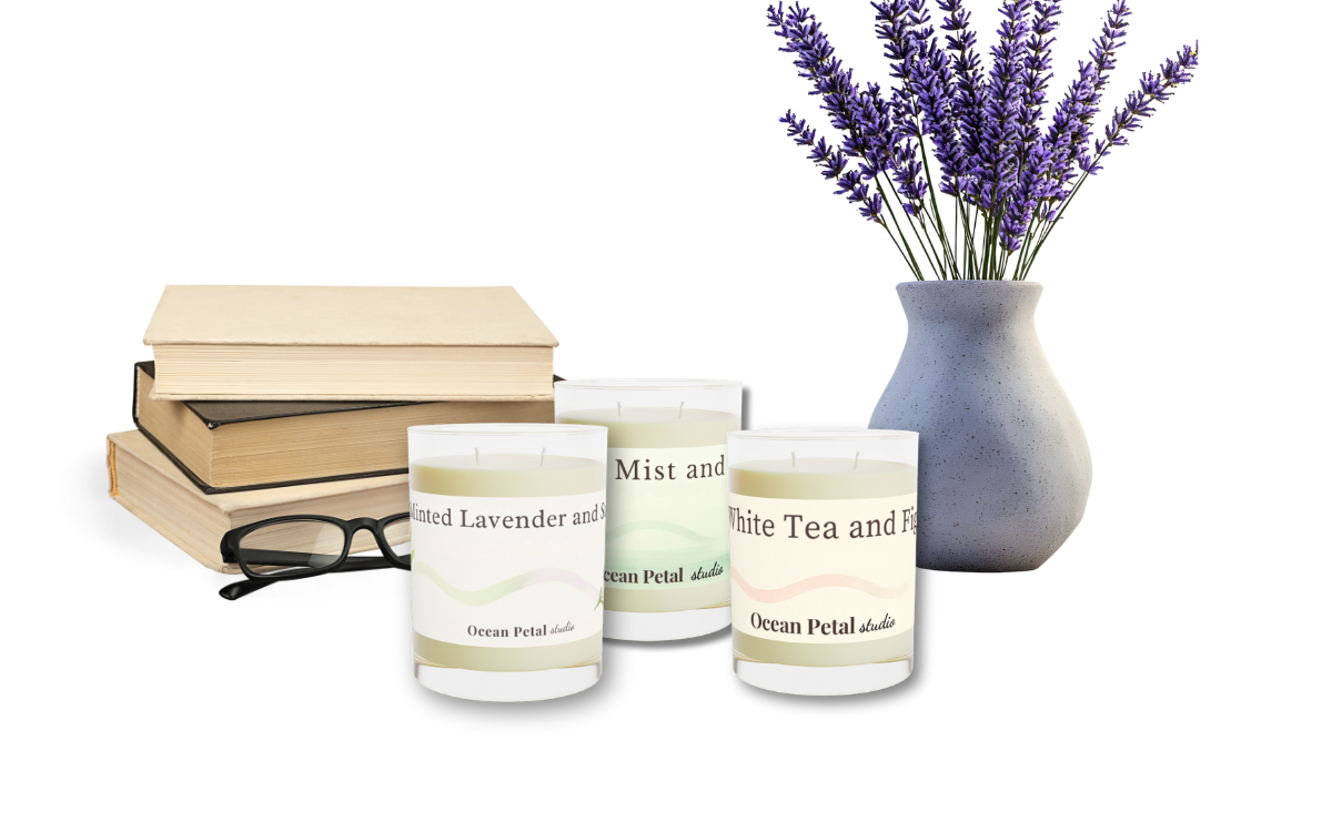 11oz Hand-Poured Glass Candles for Relaxation