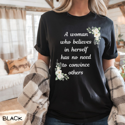 Believe in Yourself Tee – Inspirational Cotton Shirt for Women