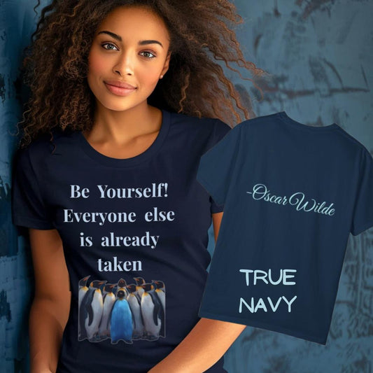 “Be Yourself Tee – Organic Cotton Unisex Shirt with Oscar Wilde Quote (S–4X)”