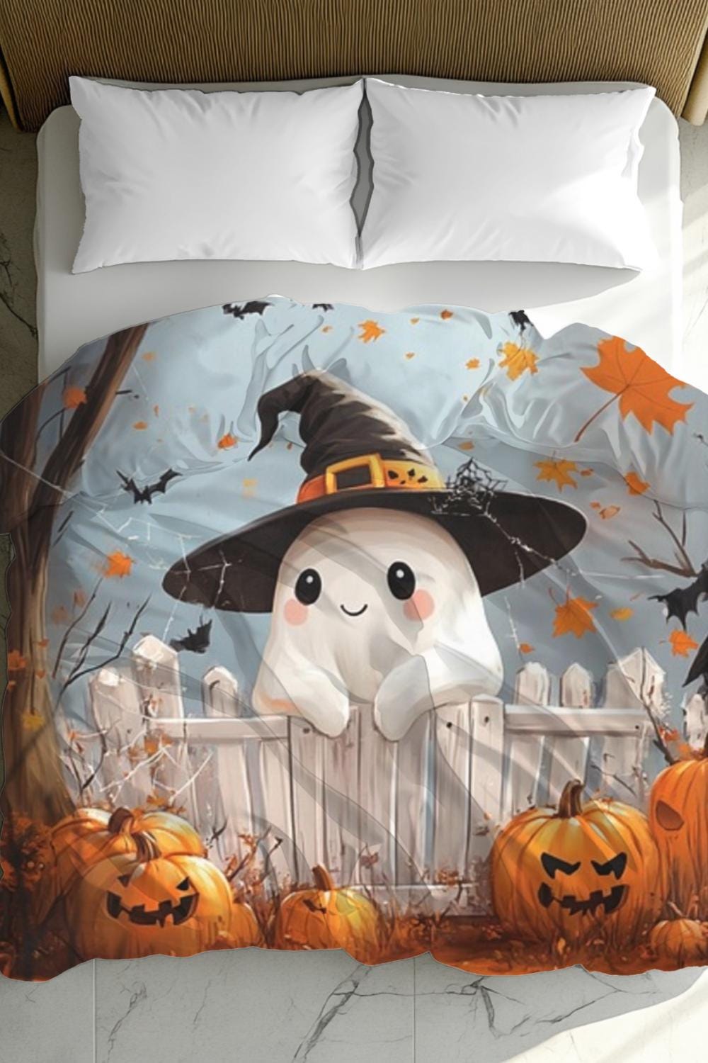 Ghost & Pumpkin Blanket –  Halloween Comfort blanket