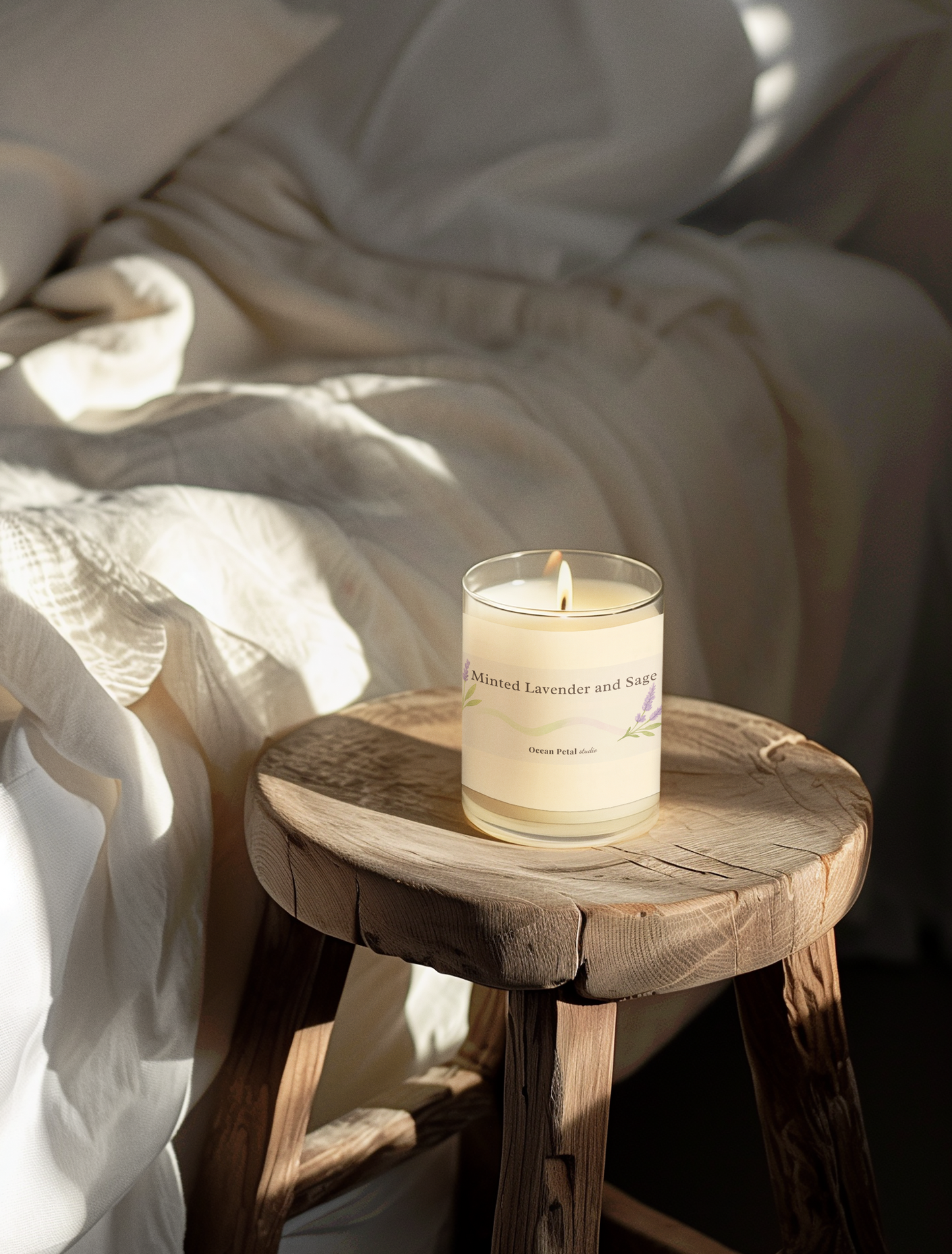 11oz Hand-Poured Glass Candles for Relaxation