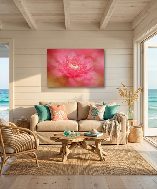 Dreamy Misty Bloom Canvas Print | Impressionistic Soft Floral Wall Art