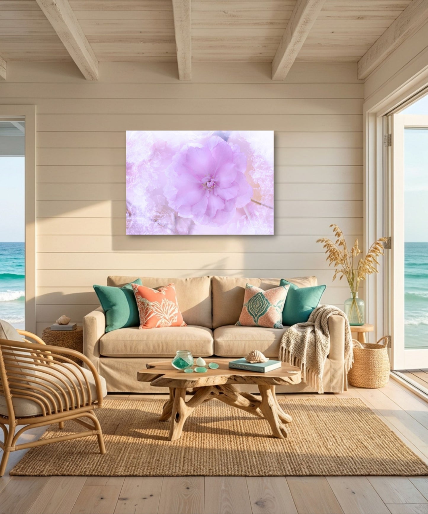 Dreamy Misty Bloom Canvas Print | Impressionistic Soft Floral Wall Art