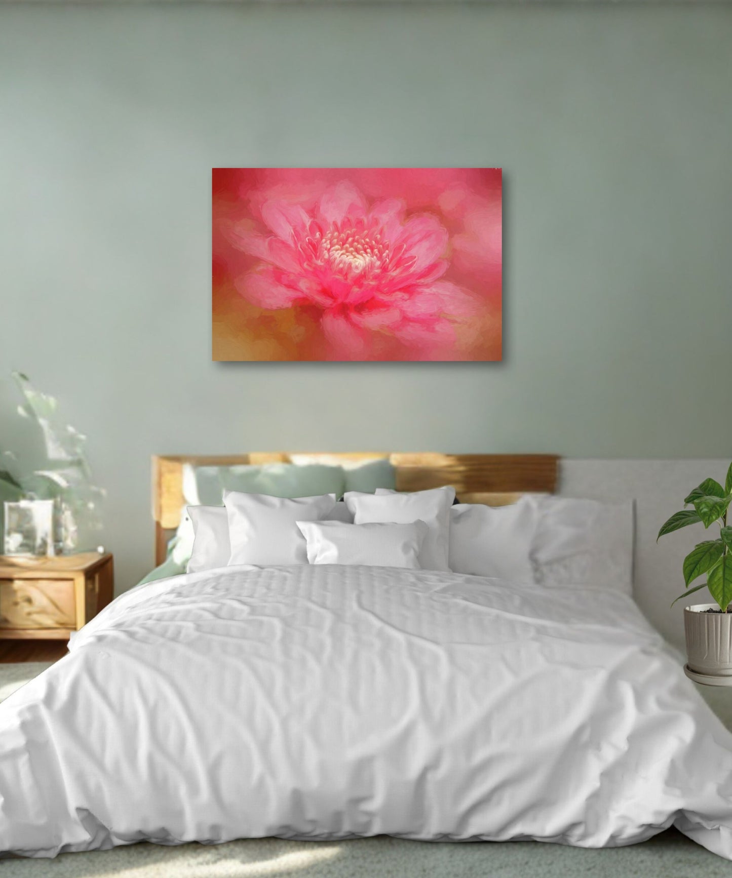 Dreamy Misty Bloom Canvas Print | Impressionistic Soft Floral Wall Art