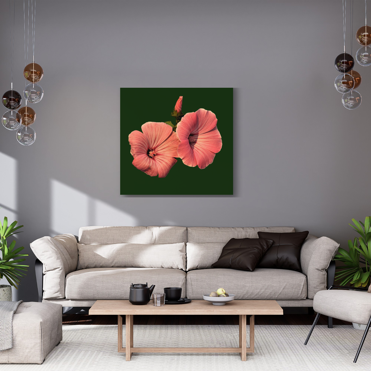 Velvet Mallow Botanical Scroll | Signature Art Print