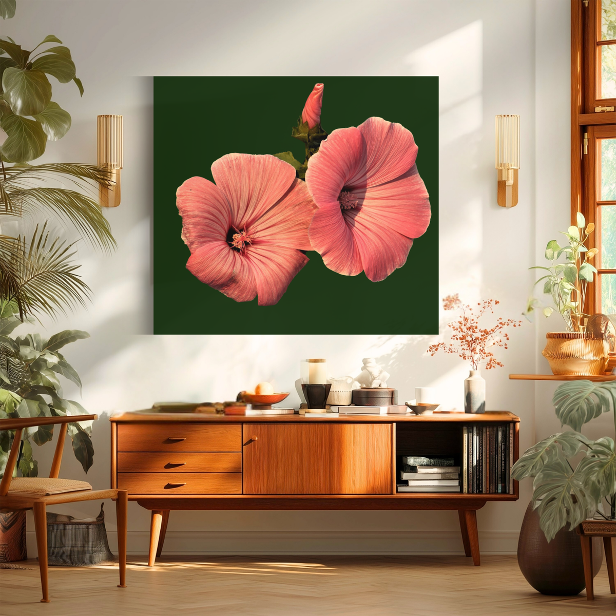 Velvet Mallow Botanical Scroll | Signature Art Print