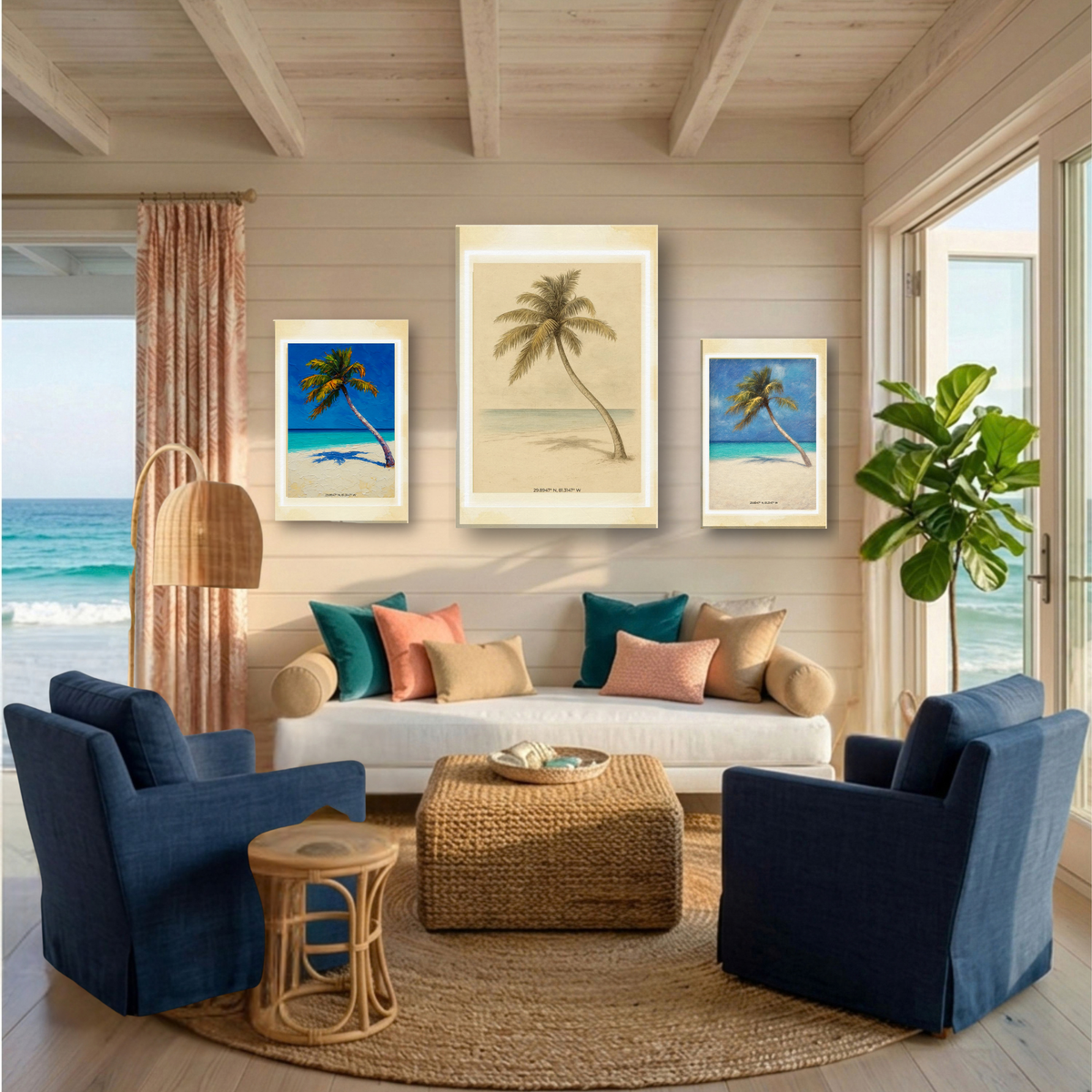 Windswept Paradise Palm Tree Art – Three Signature Styles