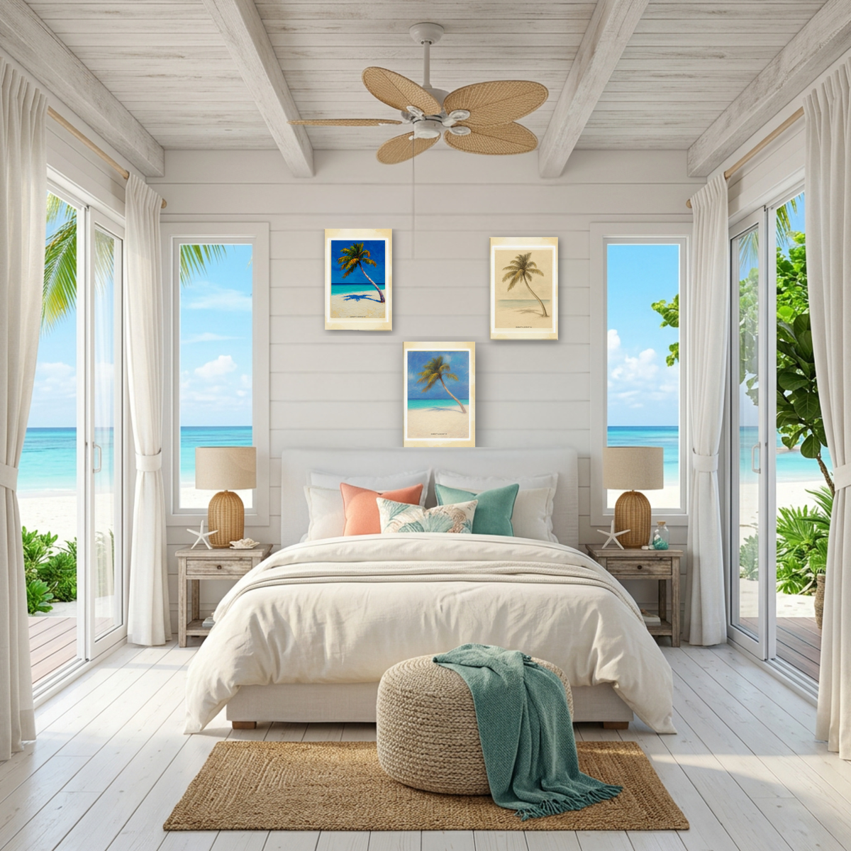 Windswept Paradise Palm Tree Art – Three Signature Styles