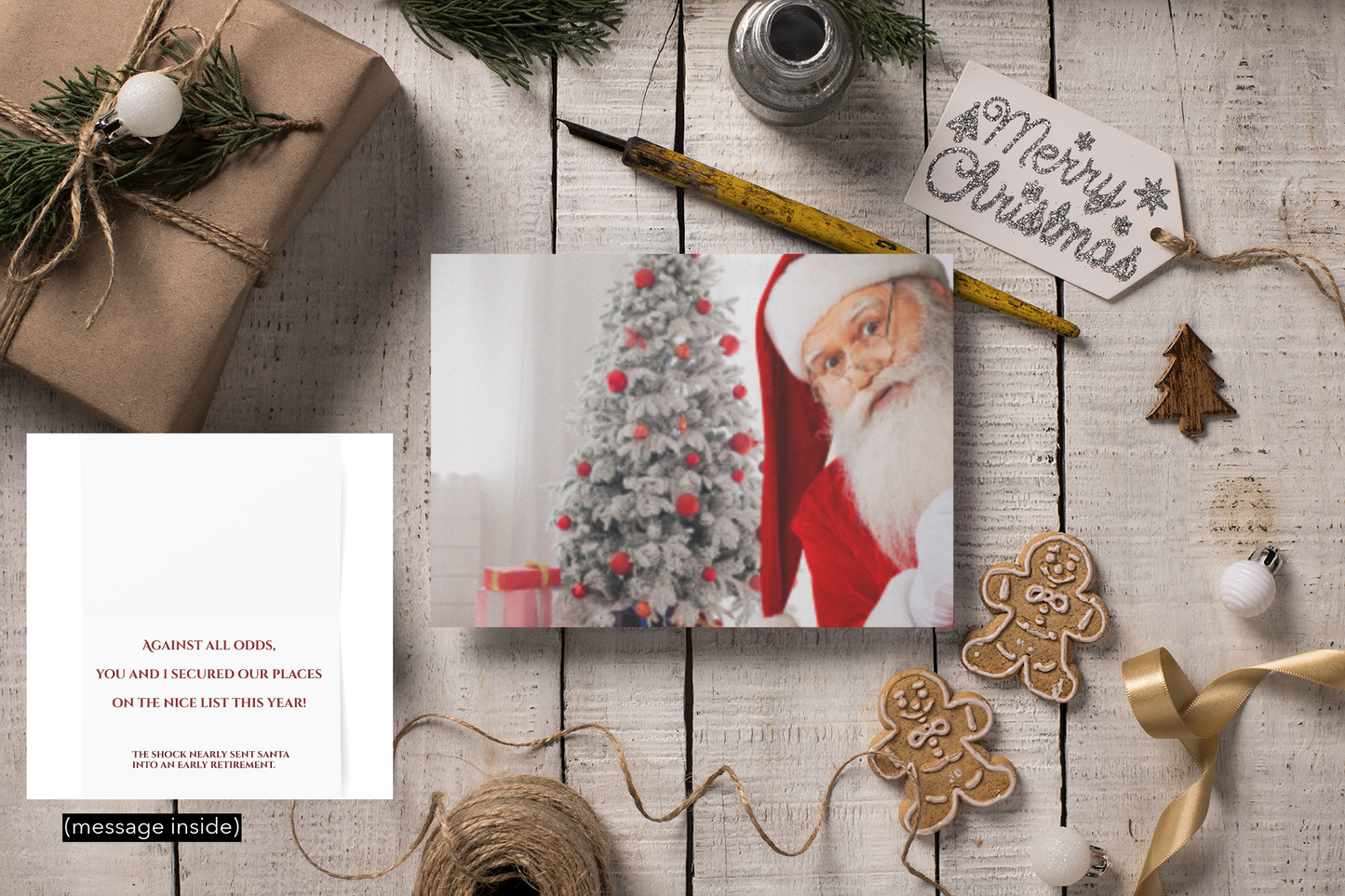 We Made the List – Funny Holiday Card for Lovable Troublemakers  Ocean Petal Studio