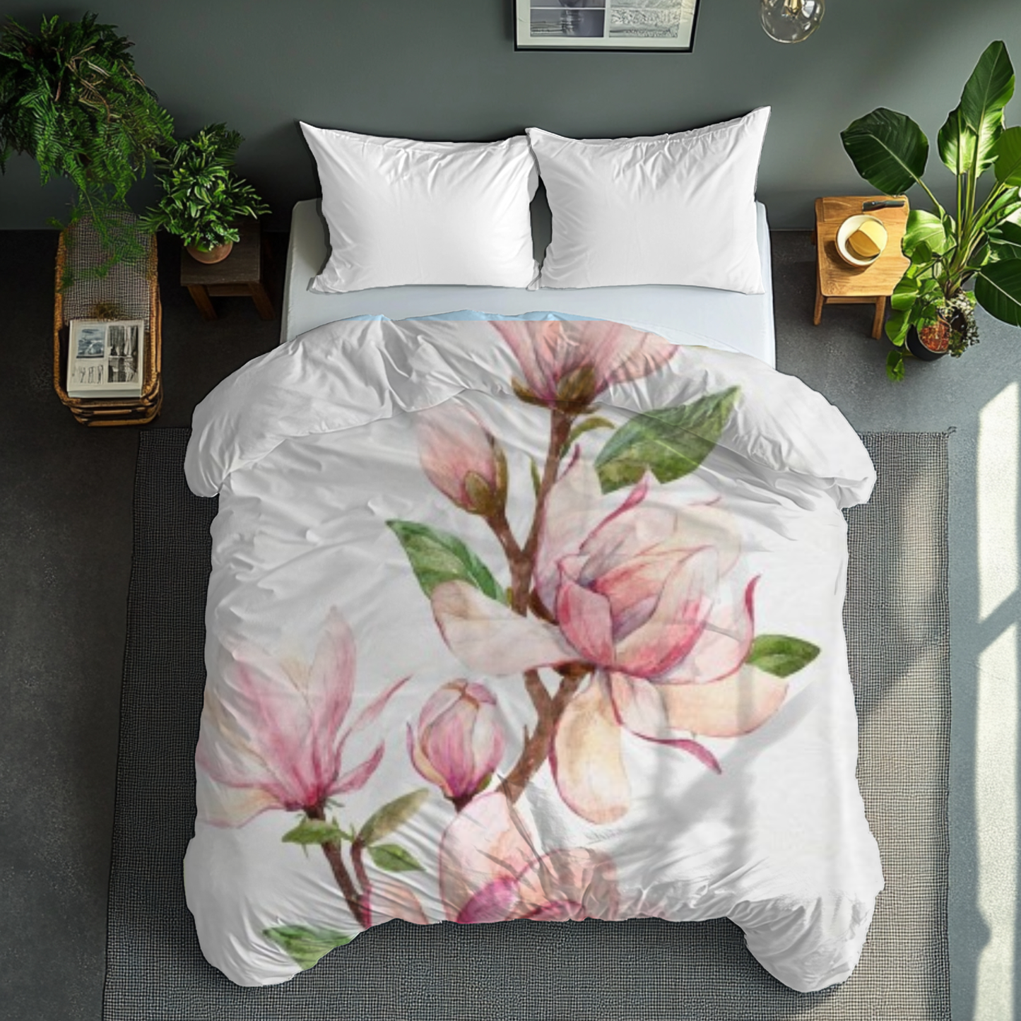 Floral Velveteen Plush Blanket – Cozy Throw for Home, Gift for Her, Spring Decor