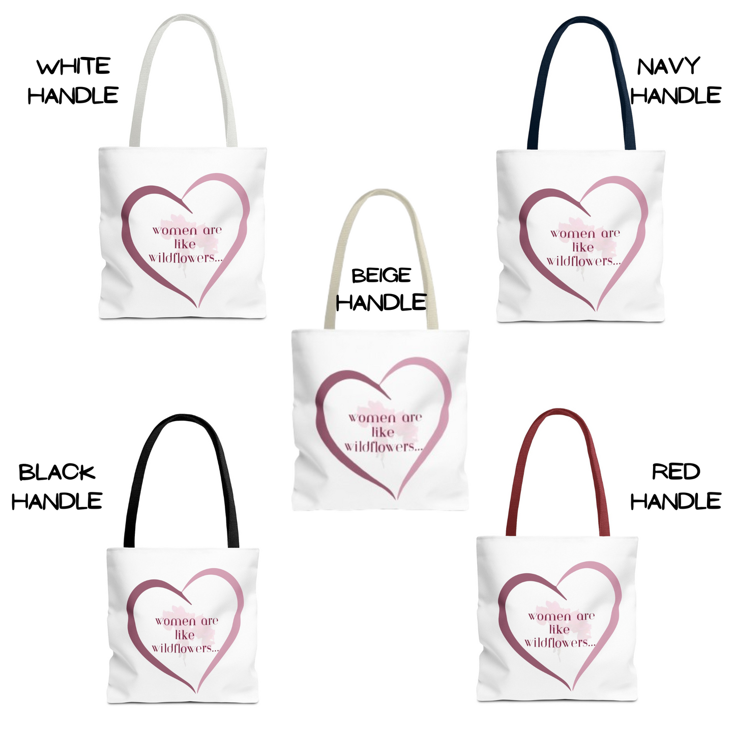 Wildflower Wisdom Tote – Floral Quote Bag, Inspirational Gift for Women, Eco-Friendly Shopper for Mother’s Day & Everyday Use